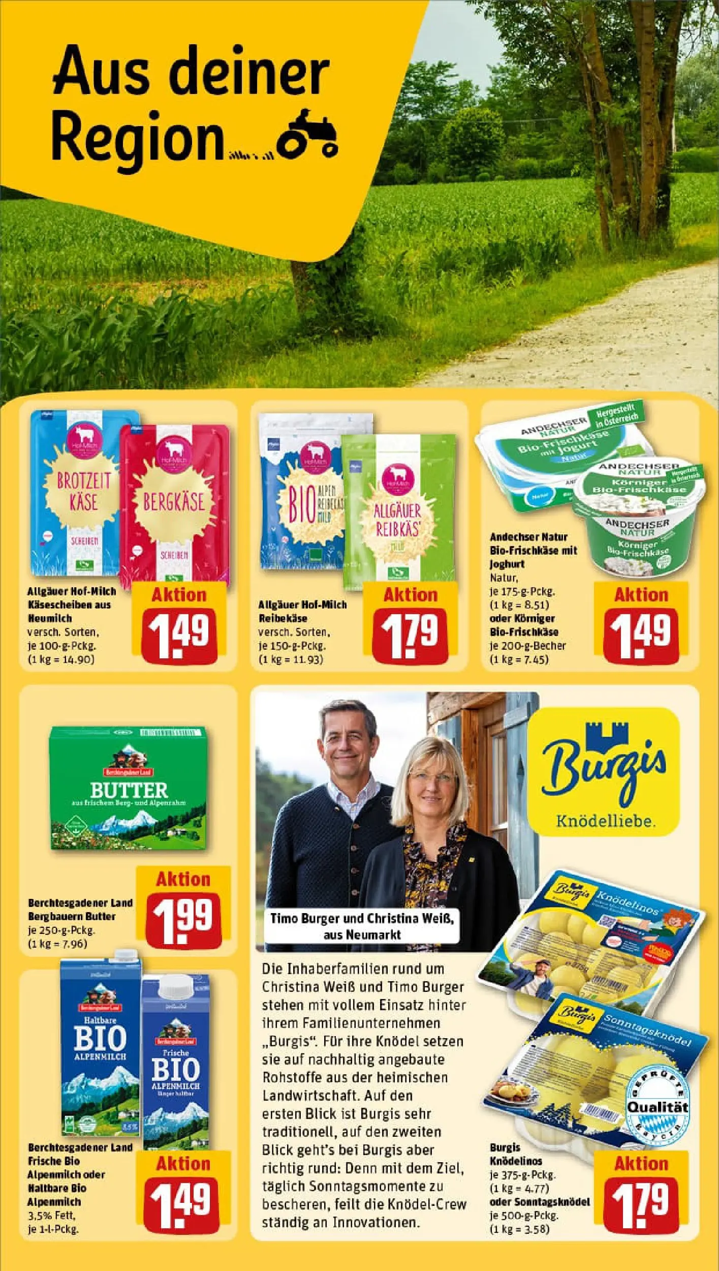 REWE Prospekt ab 26.01.2026 zum Blättern » Angebote | Seite: 22 | Produkte: Butter, Käse, Joghurt, Reibekase
