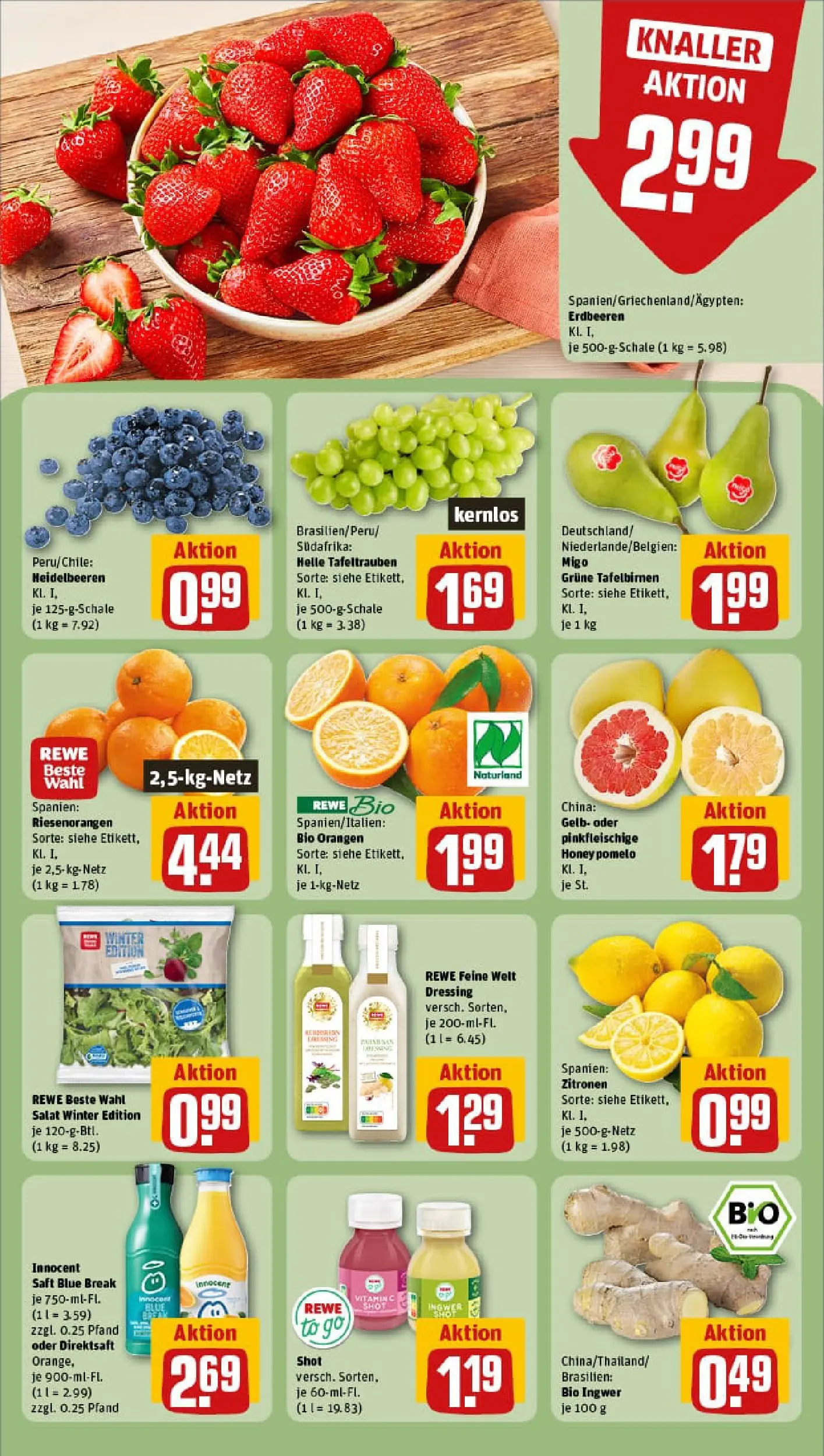 REWE Prospekt ab 26.01.2026 zum Blättern » Angebote | Seite: 6 | Produkte: Dressing, Erdbeeren, Salat, Zitronen