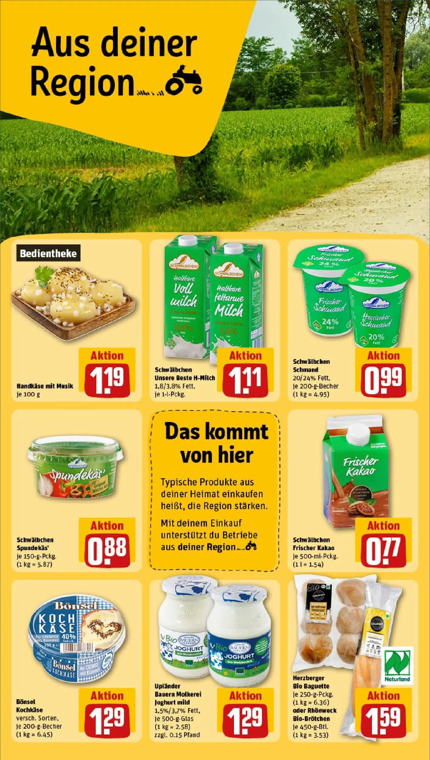 REWE Prospekt ab 26.01.2026 zum Blättern » Angebote | Seite: 20 | Produkte: Milch, Käse, Joghurt, Baguette