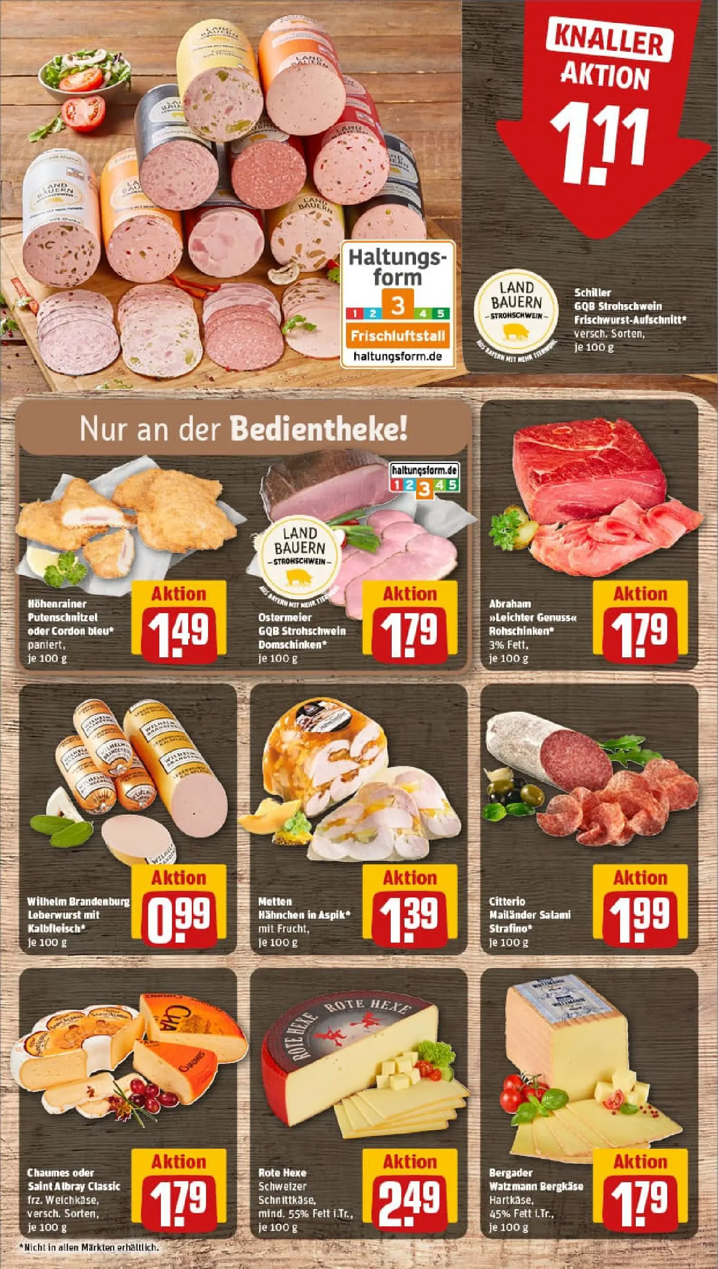 REWE Prospekt ab 26.01.2026 zum Blättern » Angebote | Seite: 11 | Produkte: Hahnchen, Putenschnitzel, Salami