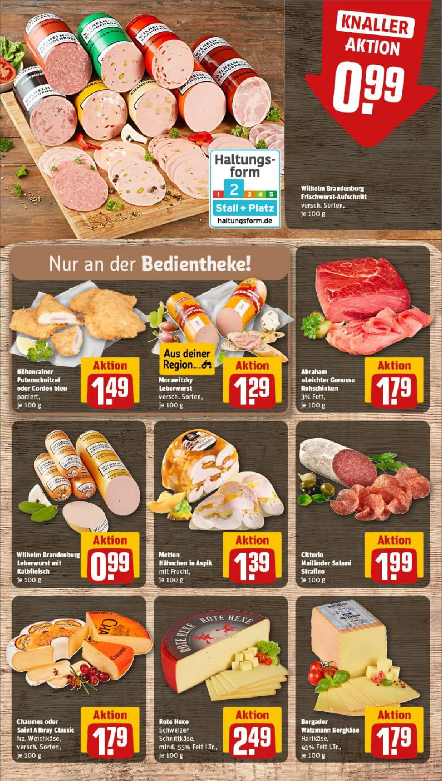 REWE Prospekt ab 26.01.2026 zum Blättern » Angebote | Seite: 9 | Produkte: Hahnchen, Putenschnitzel, Salami, Morawitzky