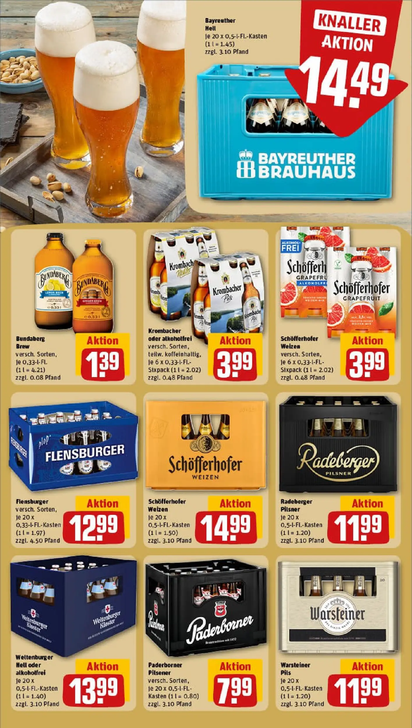 REWE Prospekt ab 26.01.2026 zum Blättern » Angebote | Seite: 15 | Produkte: Pils, Flensburger, Grapefruit, Krombacher
