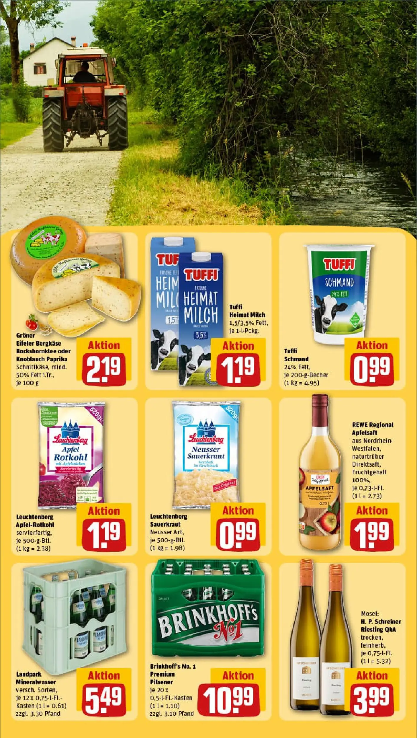 REWE Prospekt ab 26.01.2026 zum Blättern » Angebote | Seite: 23 | Produkte: Milch, Mineralwasser, Apple, Paprika