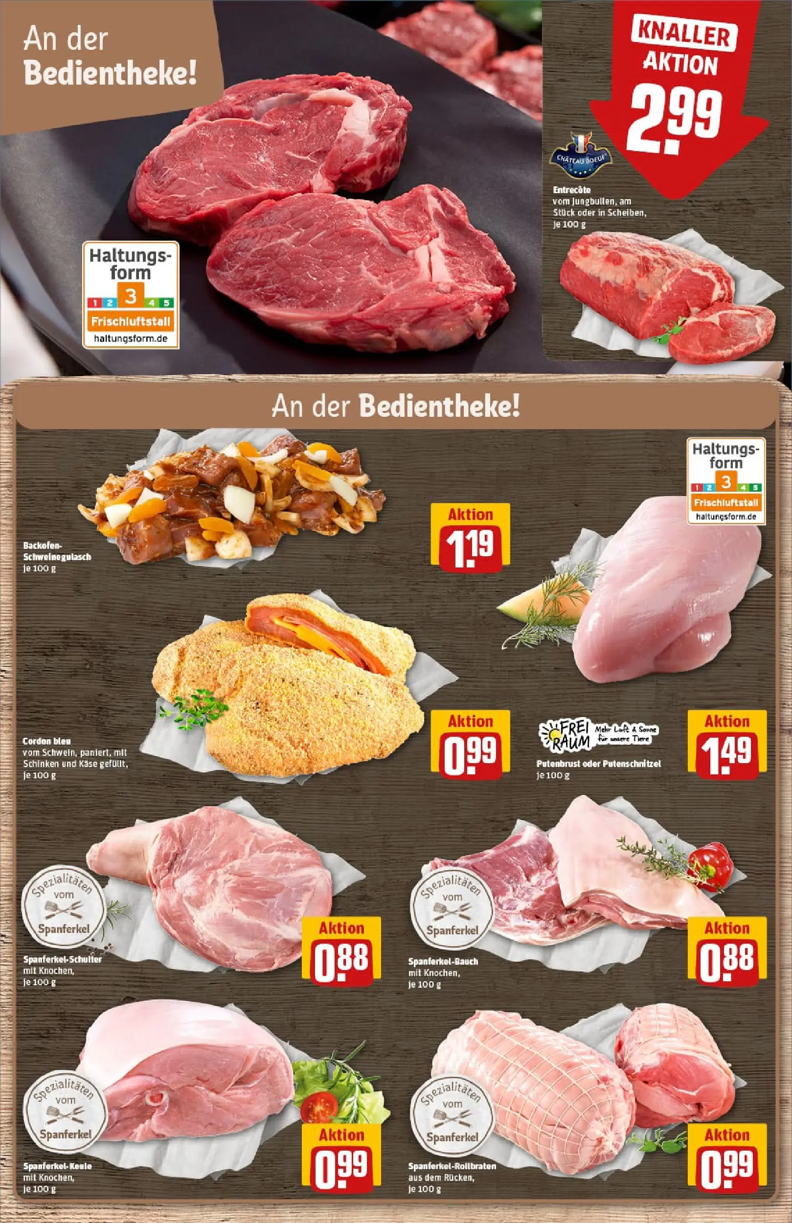 REWE Prospekt ab 26.01.2026 zum Blättern » Angebote | Seite: 9 | Produkte: Käse, Entrecote, Putenschnitzel, Backofen