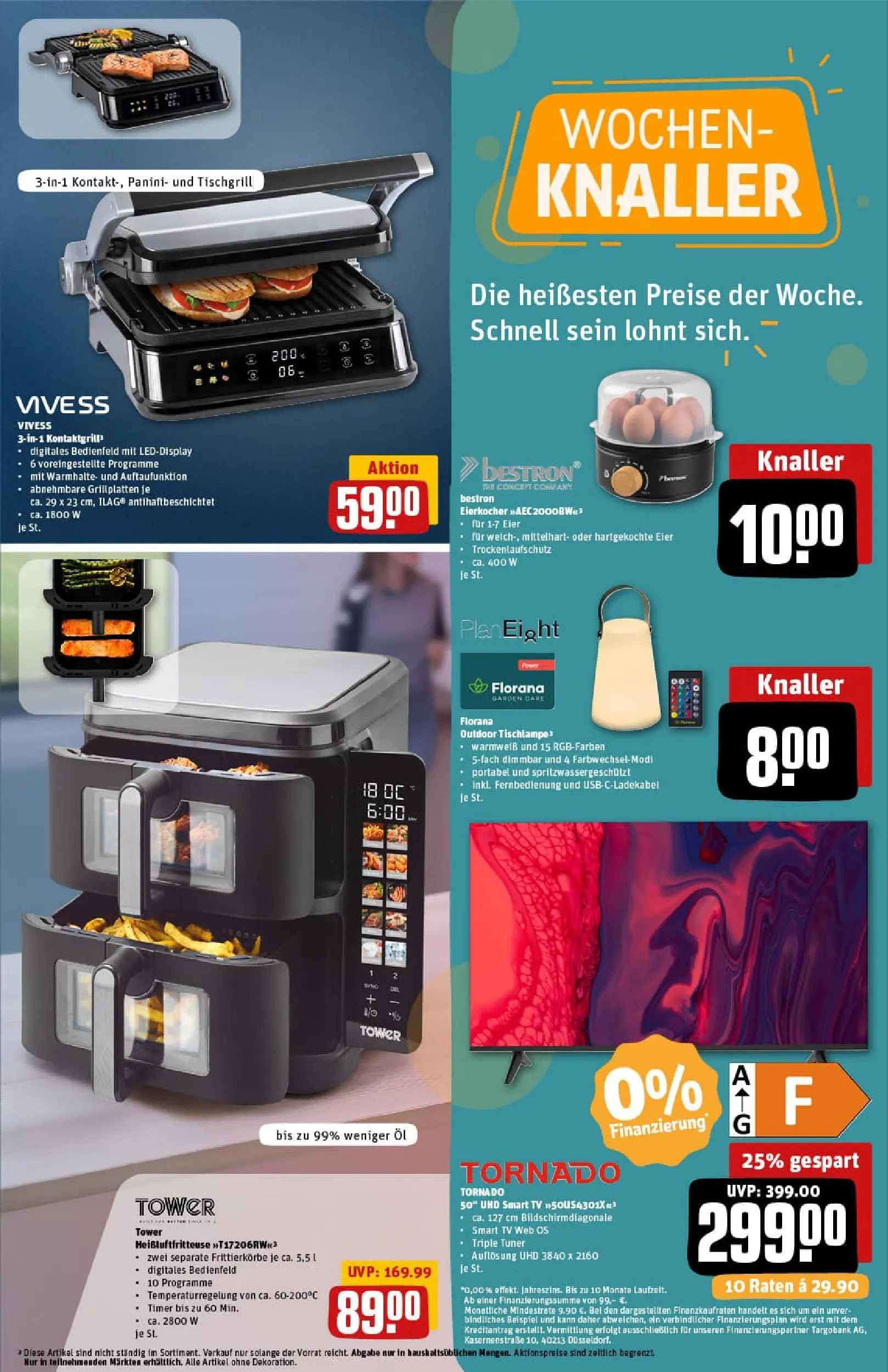 REWE Prospekt ab 26.01.2026 zum Blättern » Angebote | Seite: 30 | Produkte: Grill, Öl, Heißluftfritteuse, TV