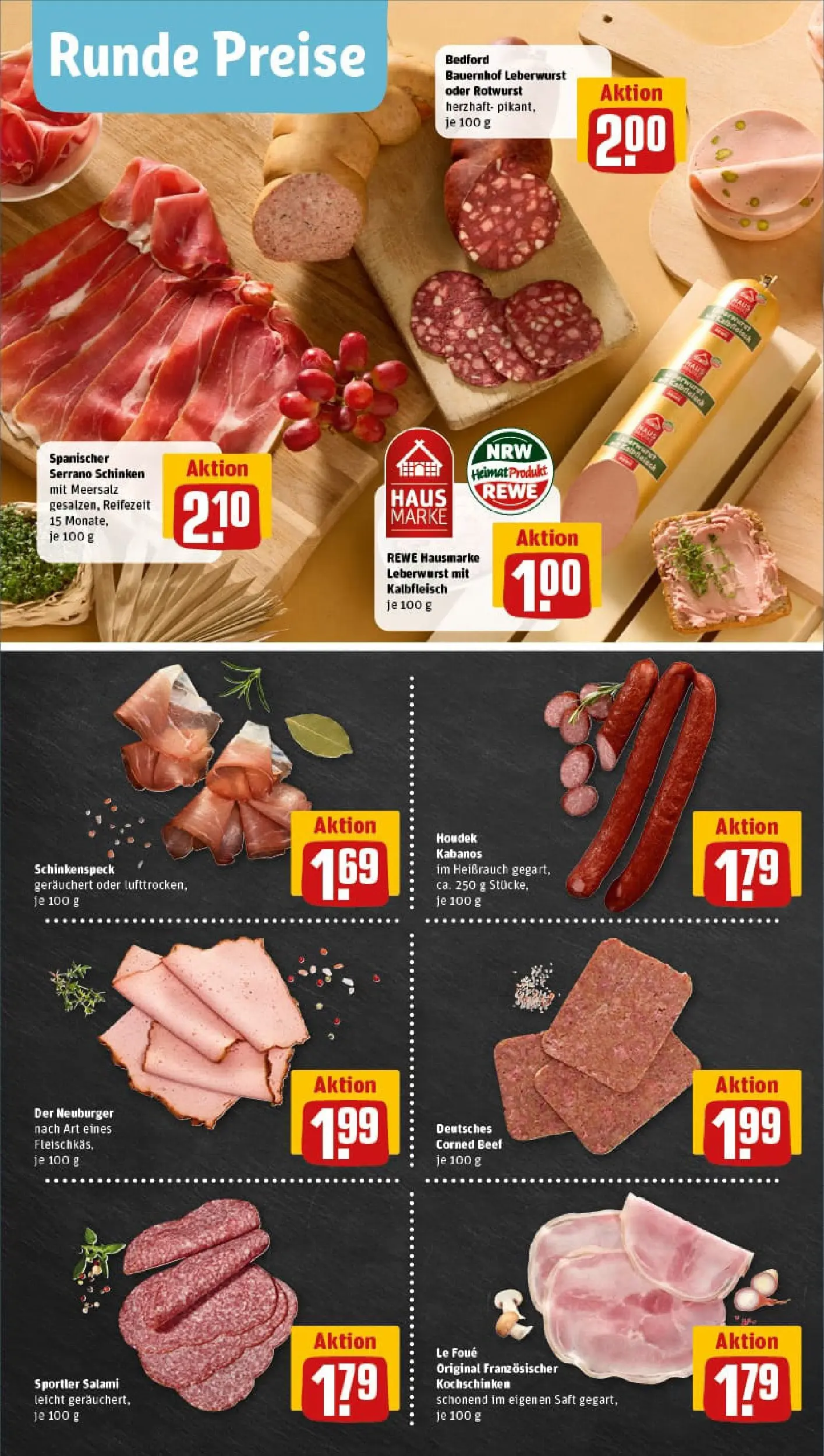 REWE Prospekt ab 26.01.2026 zum Blättern » Angebote | Seite: 8 | Produkte: Salami, Serrano schinken, Schinken, Saft