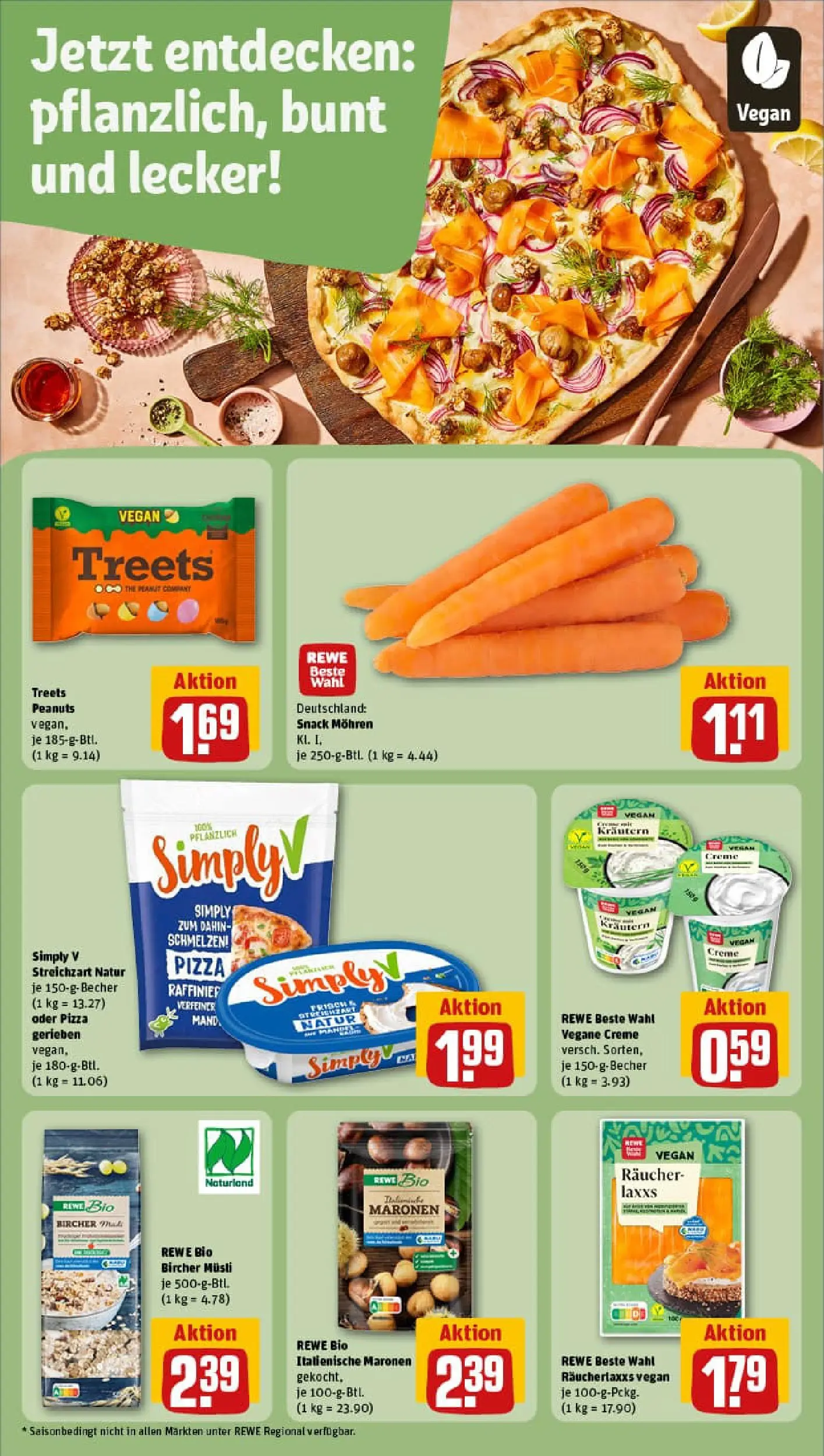 REWE Prospekt ab 26.01.2026 zum Blättern » Angebote | Seite: 13 | Produkte: Musli, Creme, Mohren, Pizza