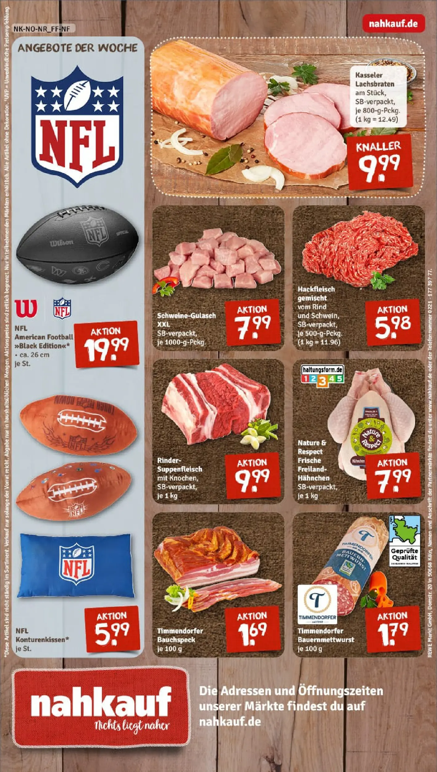 REWE Prospekt ab 26.01.2026 zum Blättern » Angebote | Seite: 8 | Produkte: Schweinegulasch, Hahnchen, Suppenfleisch, Hackfleisch