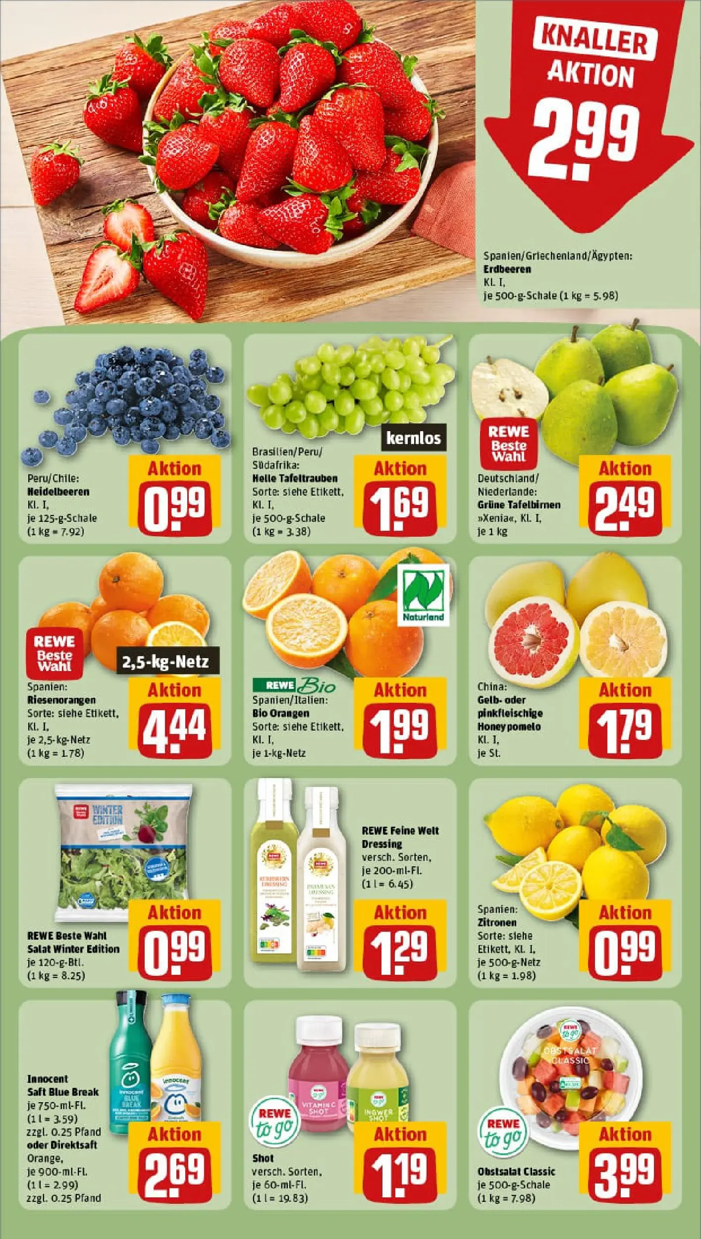 REWE Prospekt ab 26.01.2026 zum Blättern » Angebote | Seite: 6 | Produkte: Dressing, Orangen, Erdbeeren, Zitronen