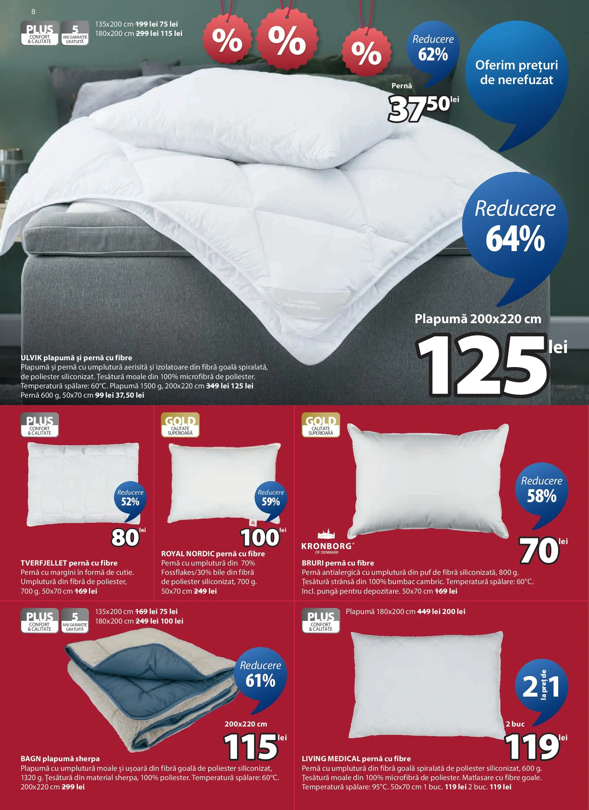 JYSK - Catalog JYSK până în data de 22.02.2026 - Oferta 23.01.2026 - 22.02.2026 | Pagină: 8 | Produse: Pungă, Pernă, Plapumă