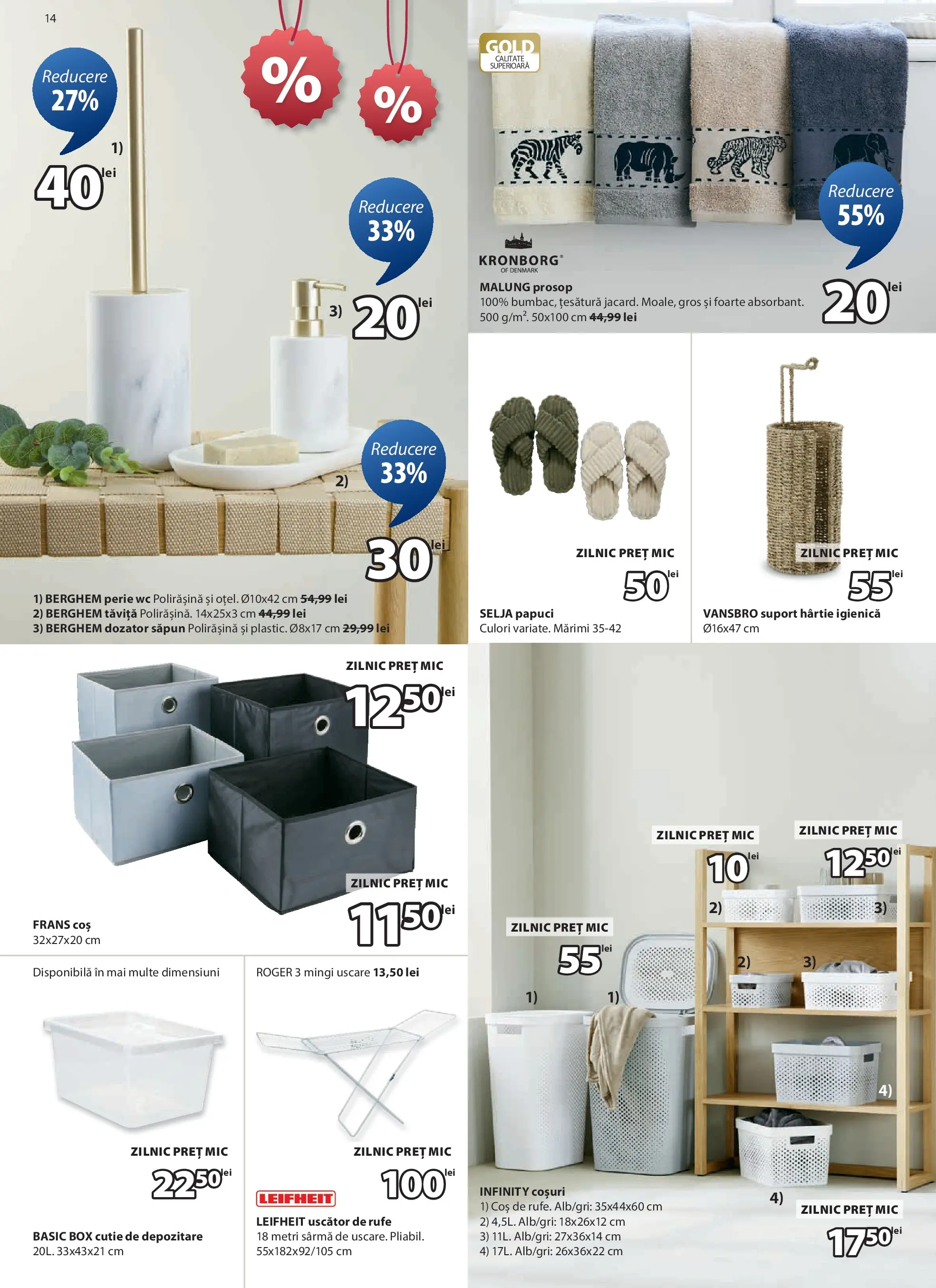 JYSK - Catalog JYSK până în data de 22.02.2026 - Oferta 23.01.2026 - 22.02.2026 | Pagină: 14 | Produse: Coș, Cutie, Săpun, Papuci