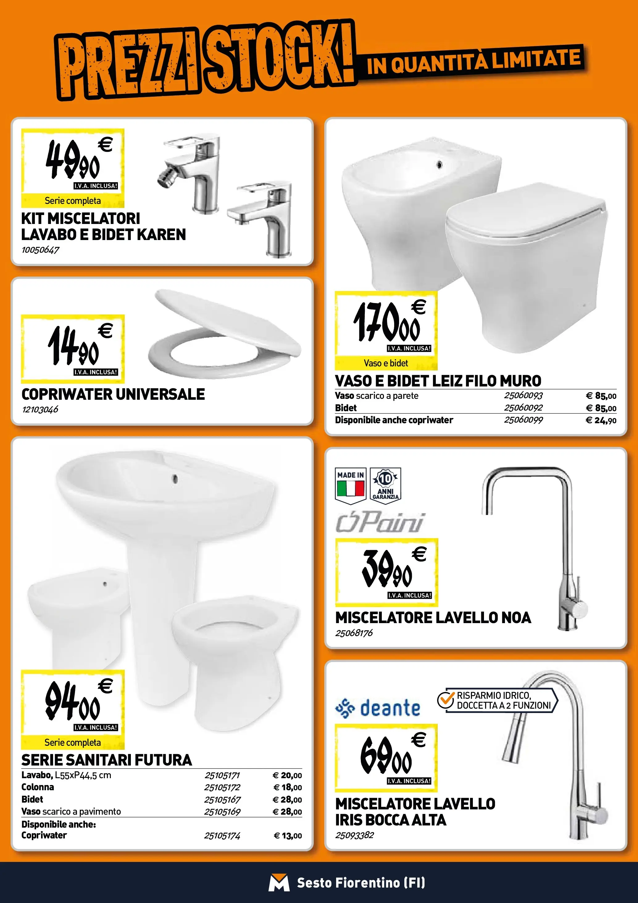 Nuovo TECNOMAT - Straordinari prezzi stock! dal 22/01/2026 > offerte anteprima 🛍️ | Pagina: 4 | Prodotti: Pavimento, Lavello, Miscelatore, Vaso