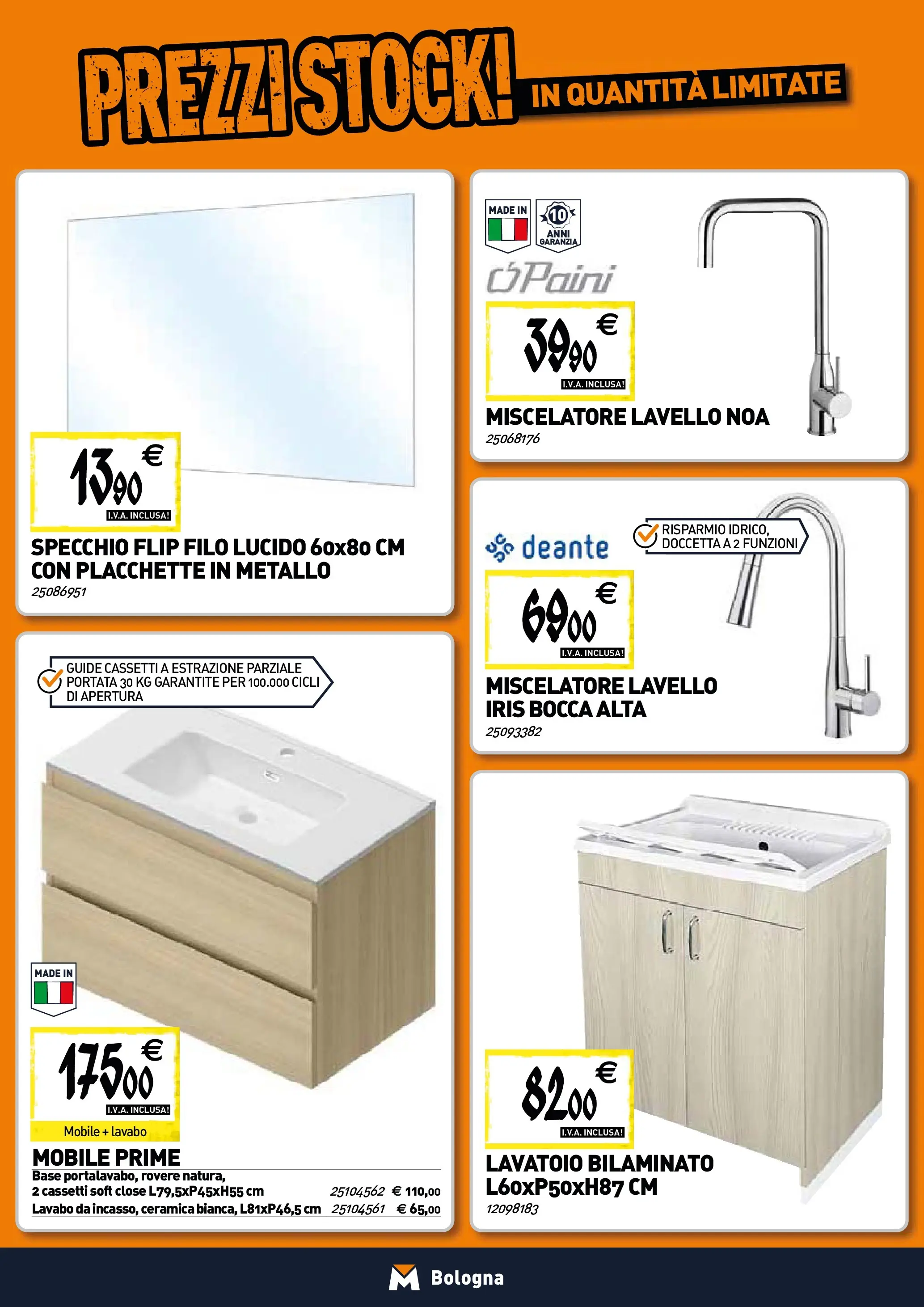 Nuovo TECNOMAT Bologna catalogo dal 22/01/2026 > offerte anteprima 🛍️ | Pagina: 4 | Prodotti: Mobile, Lavello, Miscelatore, Specchio