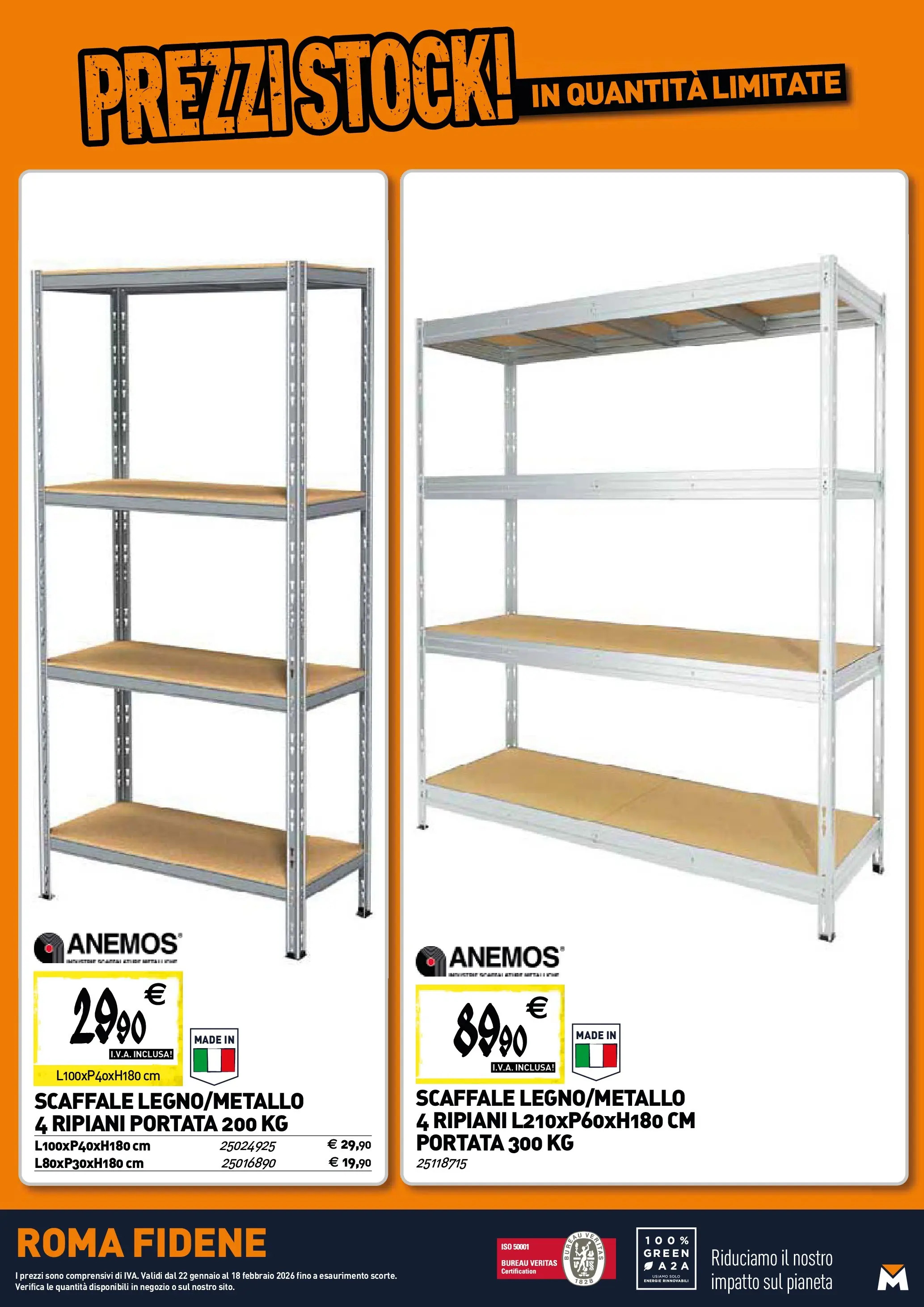 Nuovo TECNOMAT - Straordinari prezzi stock! dal 22/01/2026 > offerte anteprima 🛍️ | Pagina: 22 | Prodotti: Scaffale