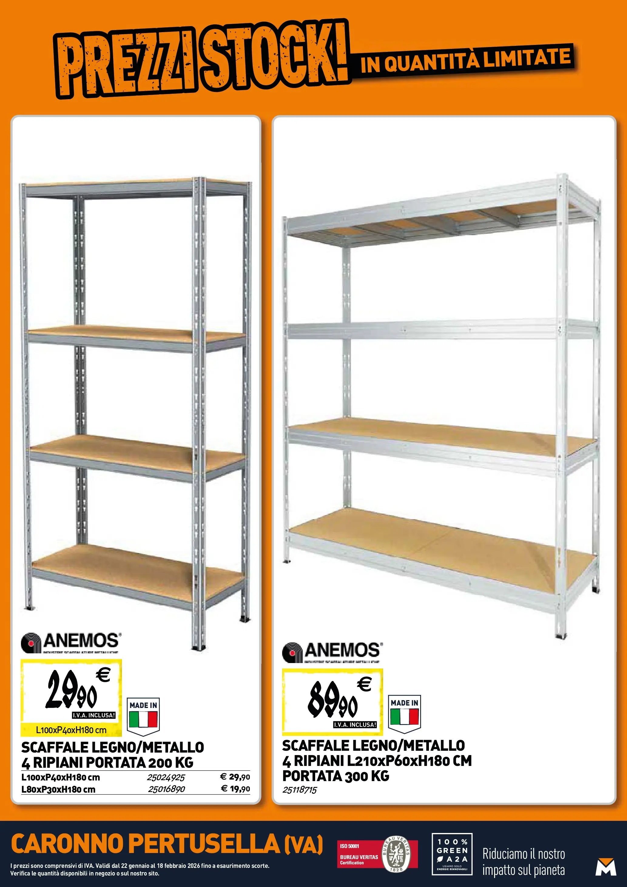 Nuovo TECNOMAT - Straordinari prezzi stock! dal 22/01/2026 > offerte anteprima 🛍️ | Pagina: 22 | Prodotti: Scaffale
