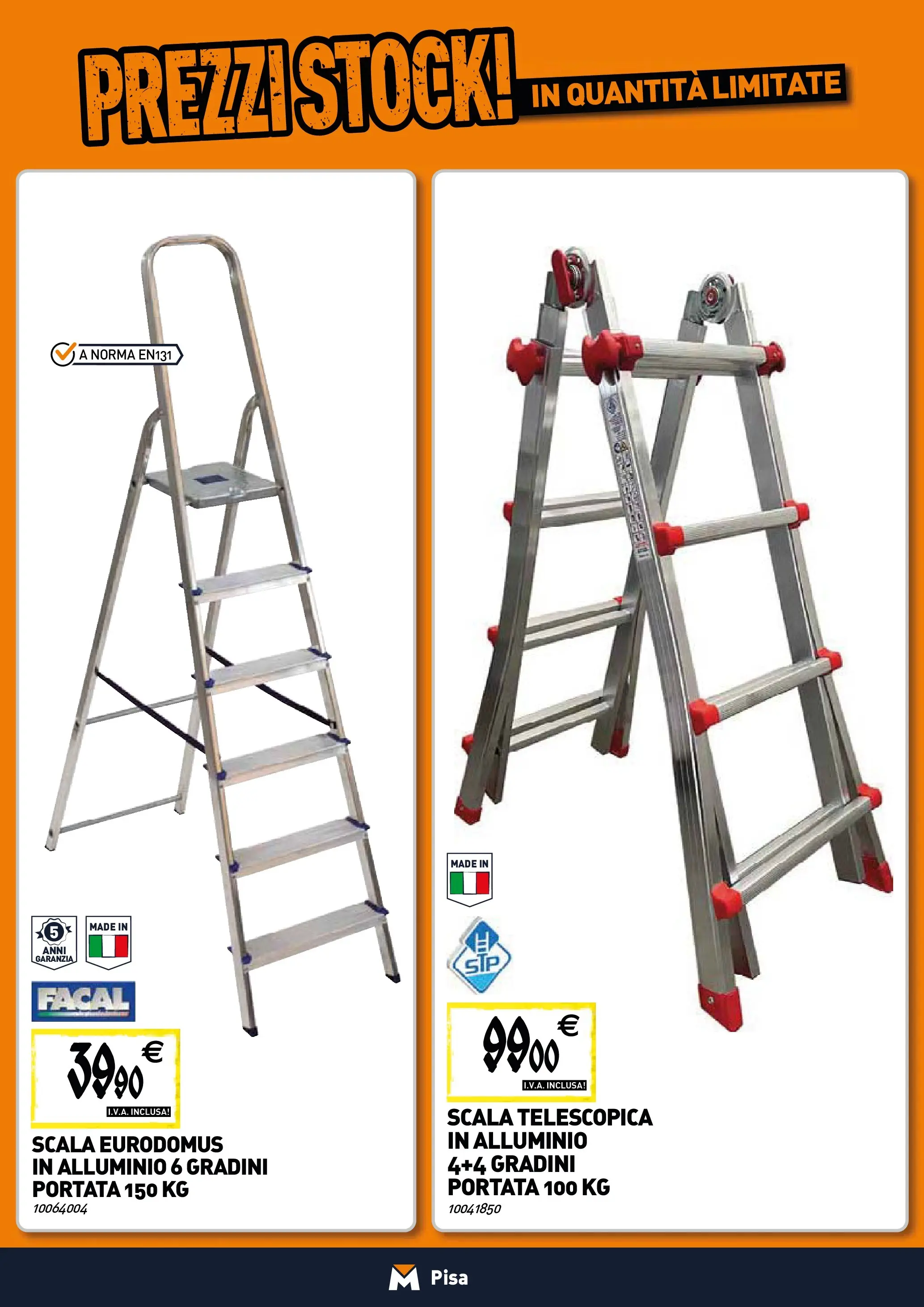 Nuovo TECNOMAT - Straordinari prezzi stock! dal 22/01/2026 > offerte anteprima 🛍️ | Pagina: 19 | Prodotti: Scala, Alluminio