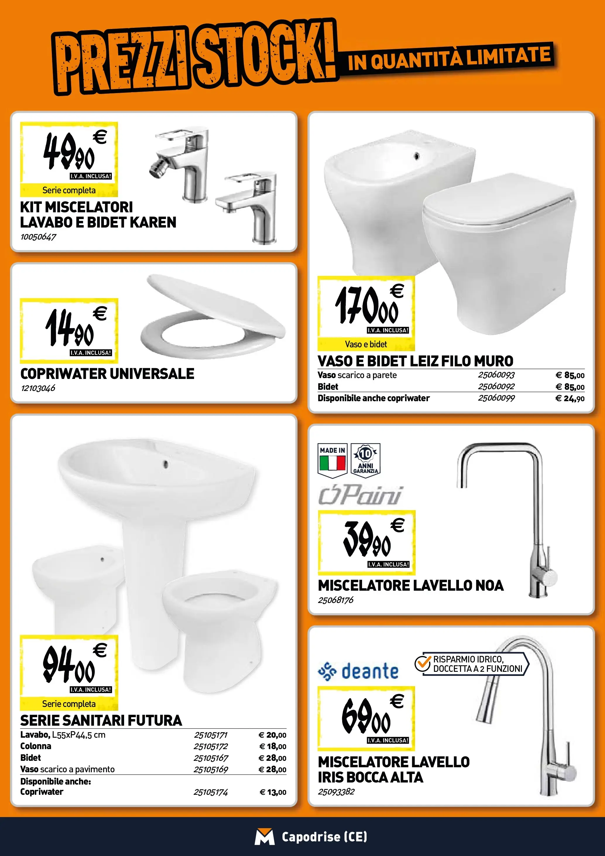 Nuovo TECNOMAT - Straordinari prezzi stock! dal 22/01/2026 > offerte anteprima 🛍️ | Pagina: 4 | Prodotti: Pavimento, Lavello, Miscelatore, Vaso