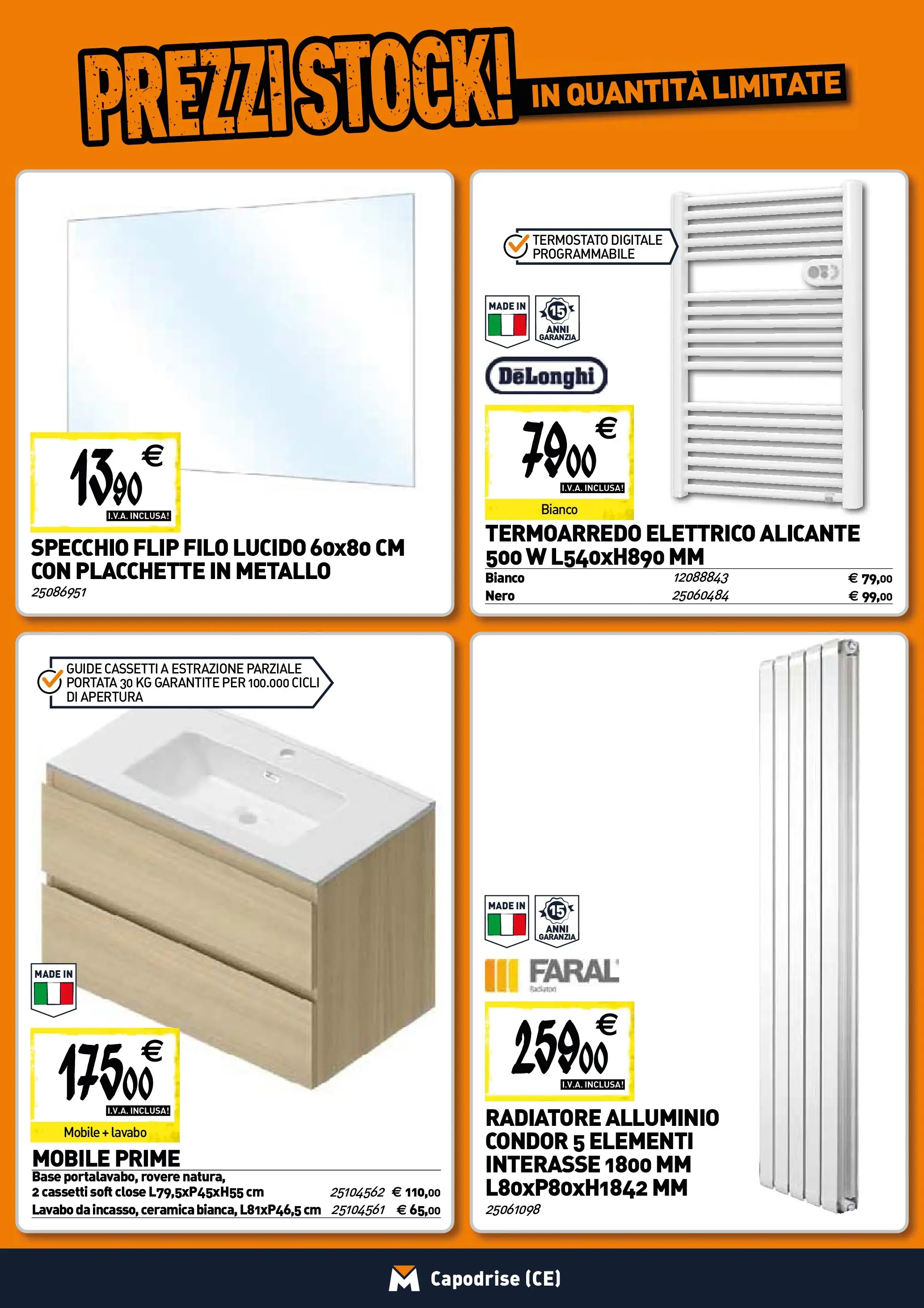 Nuovo TECNOMAT - Straordinari prezzi stock! dal 22/01/2026 > offerte anteprima 🛍️ | Pagina: 5 | Prodotti: Mobile, Alluminio, Specchio
