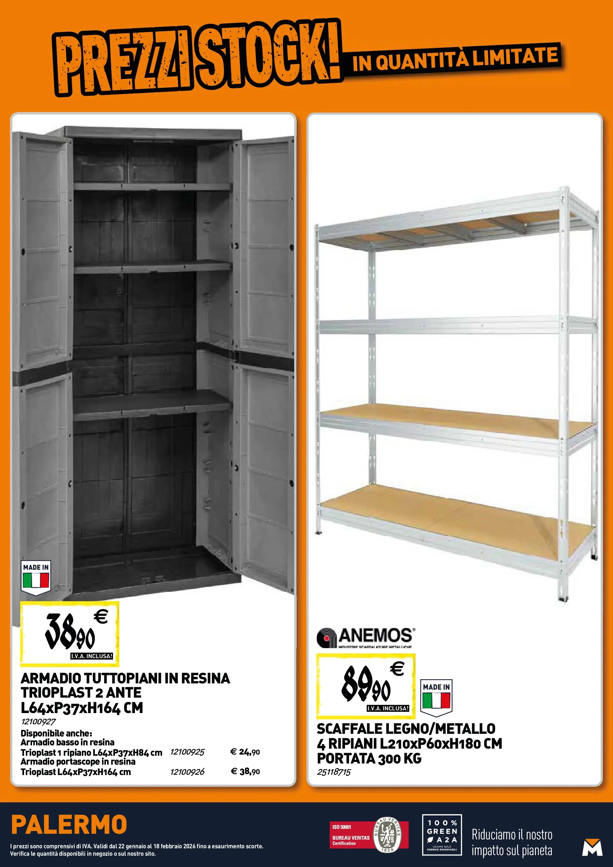 Nuovo TECNOMAT - Straordinari prezzi stock! dal 21/01/2026 > offerte anteprima 🛍️ | Pagina: 20 | Prodotti: Ripiano, Scaffale, Armadio