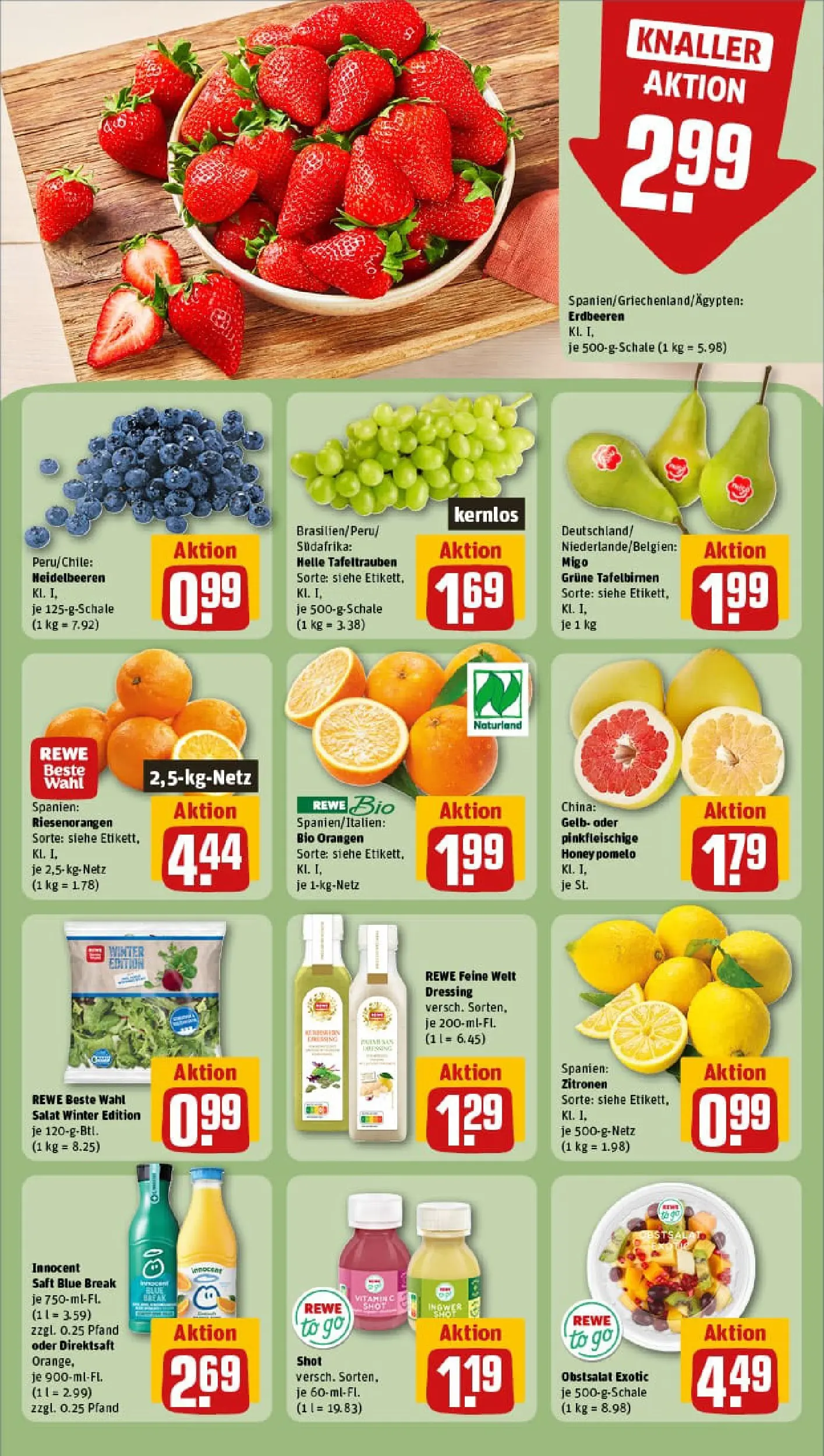 REWE Prospekt ab 26.01.2026 zum Blättern » Angebote | Seite: 6 | Produkte: Dressing, Erdbeeren, Salat, Zitronen