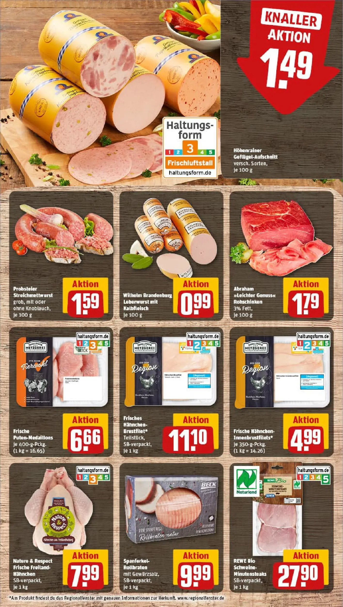 REWE Prospekt ab 26.01.2026 zum Blättern » Angebote | Seite: 8 | Produkte: Hahnchen, Steak