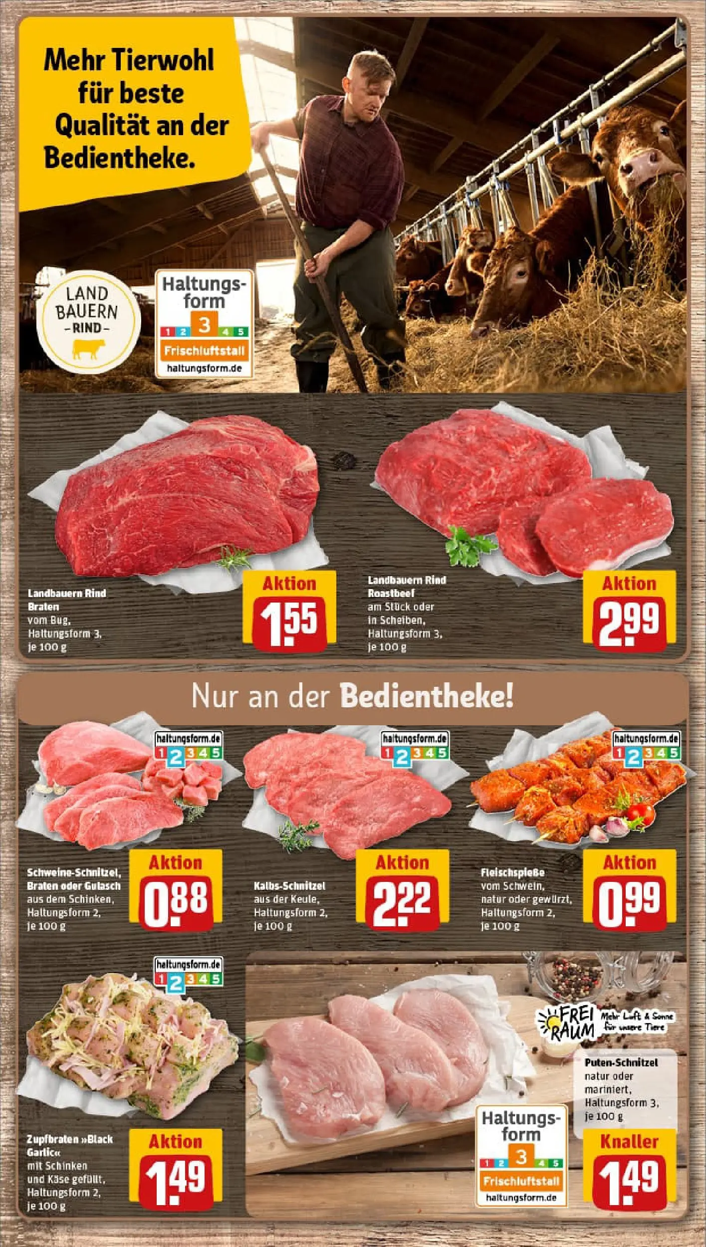 REWE Prospekt ab 26.01.2026 zum Blättern » Angebote | Seite: 10 | Produkte: Käse, Roastbeef, Putenschnitzel, Schinken
