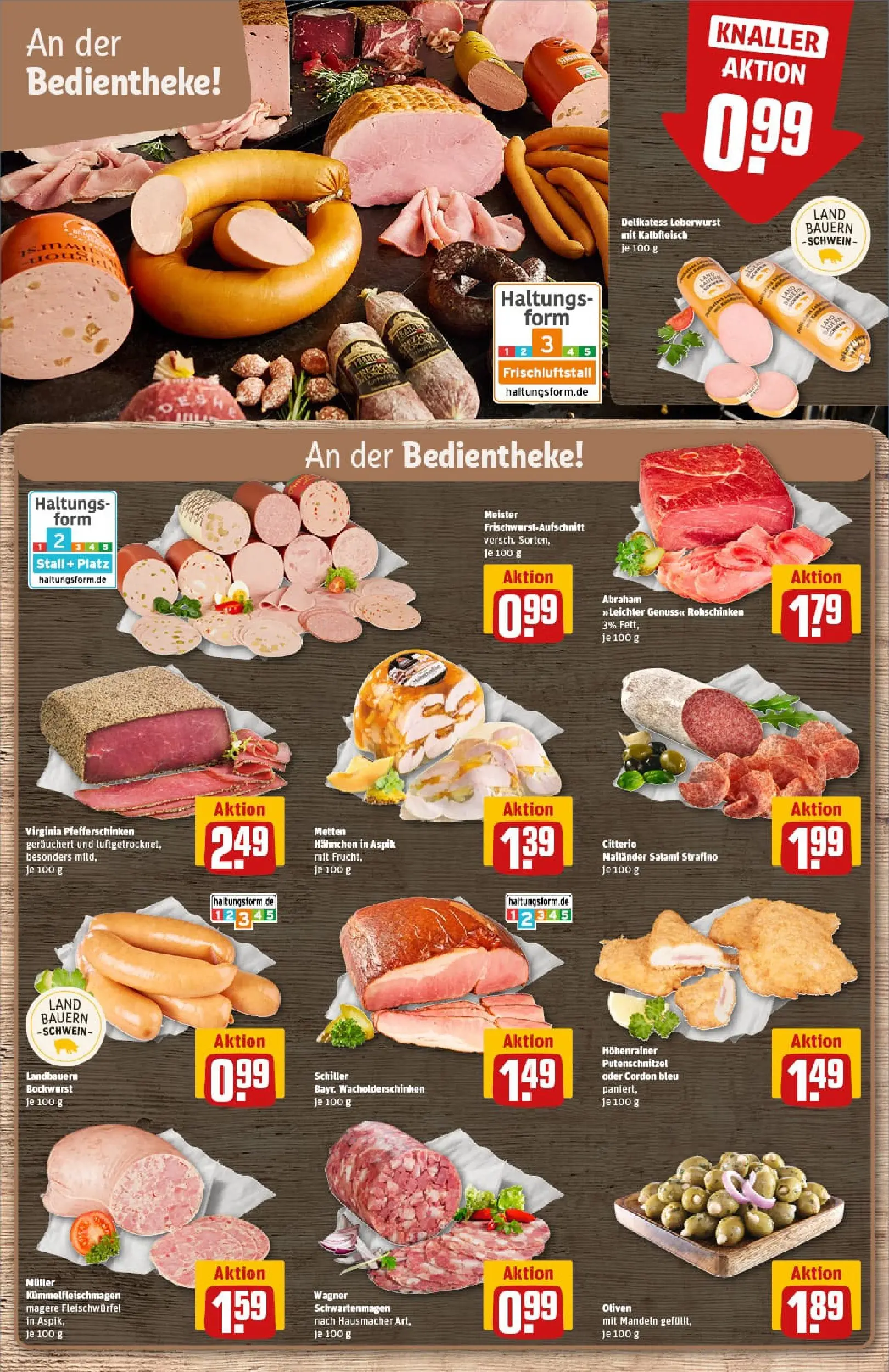 REWE Prospekt ab 26.01.2026 zum Blättern » Angebote | Seite: 10 | Produkte: Bockwurst, Mandeln, Putenschnitzel, Salami