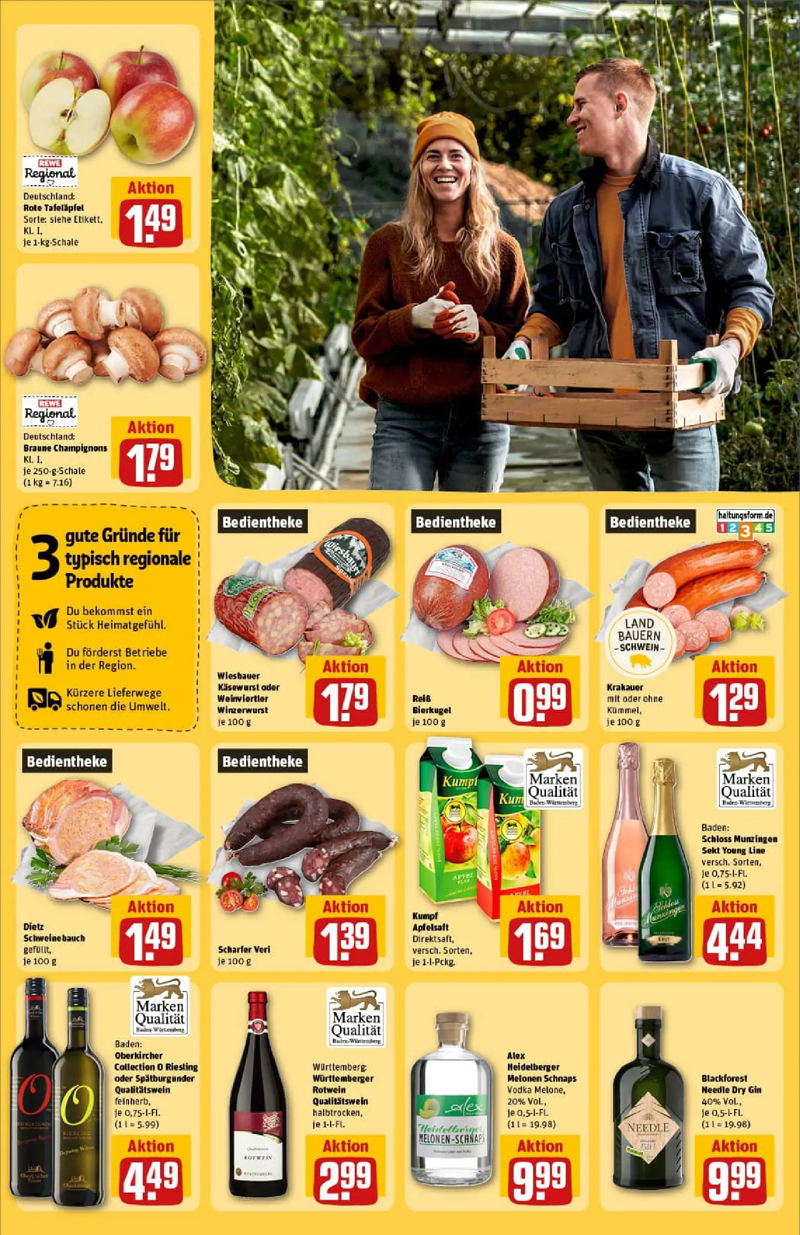 REWE Prospekt ab 26.01.2026 zum Blättern » Angebote | Seite: 23 | Produkte: Sekt, Apfelsaft, Apple, Gin