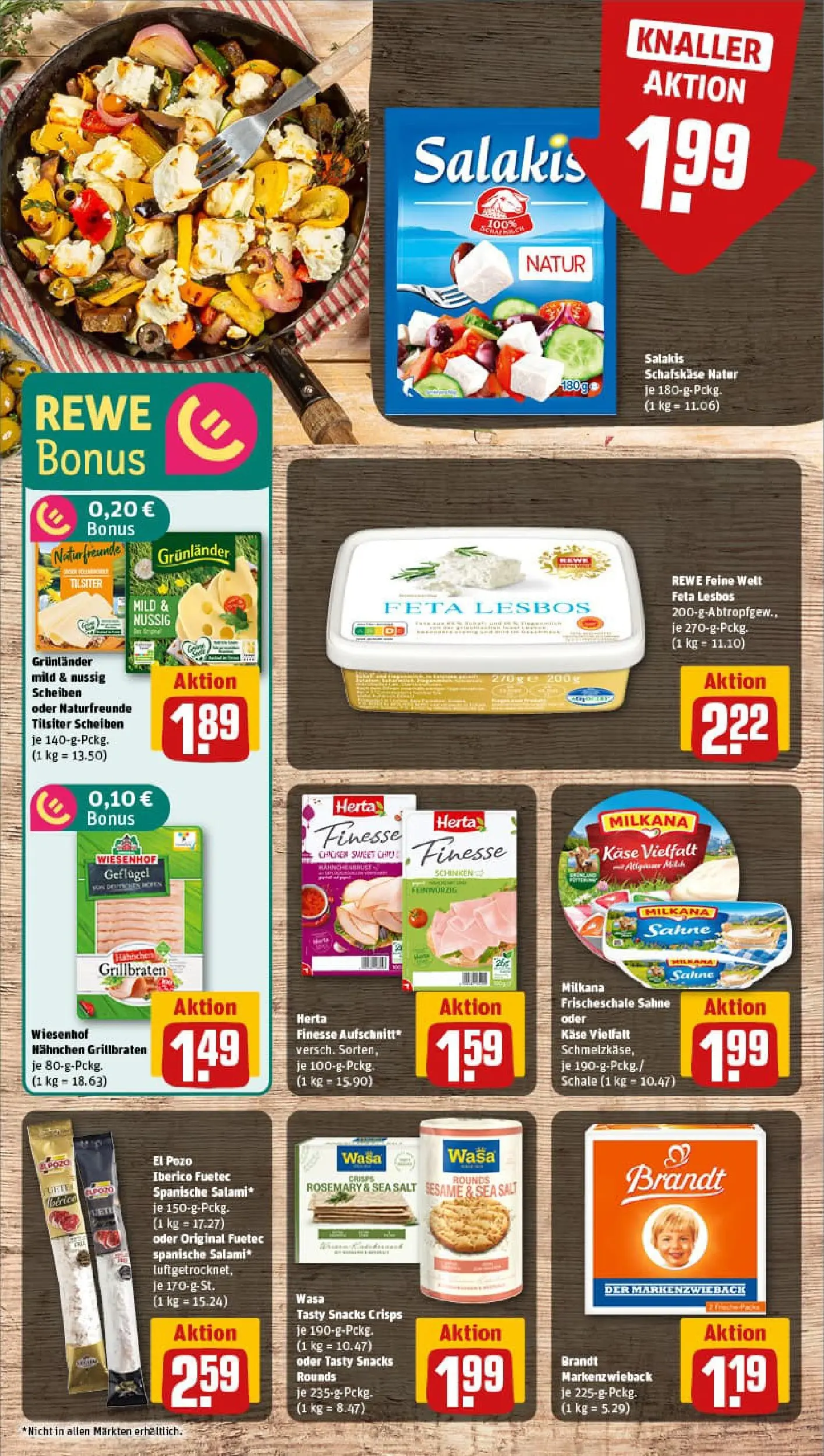 REWE Prospekt ab 26.01.2026 zum Blättern » Angebote | Seite: 9 | Produkte: Feta, Milkana, Grunlander, Schafskase