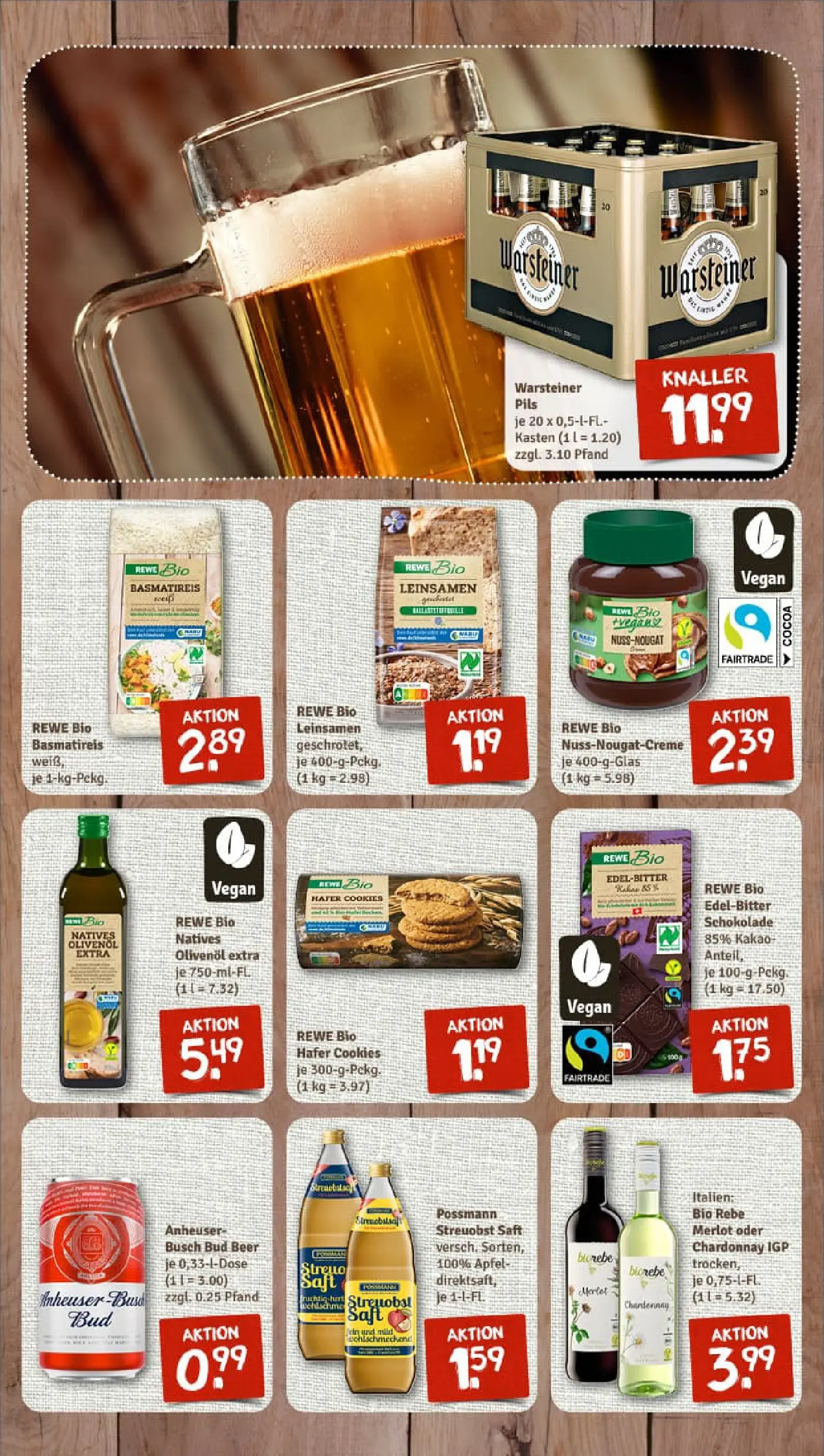 REWE Prospekt ab 26.01.2026 zum Blättern » Angebote | Seite: 7 | Produkte: Schokolade, Olivenol, Pils, Warsteiner