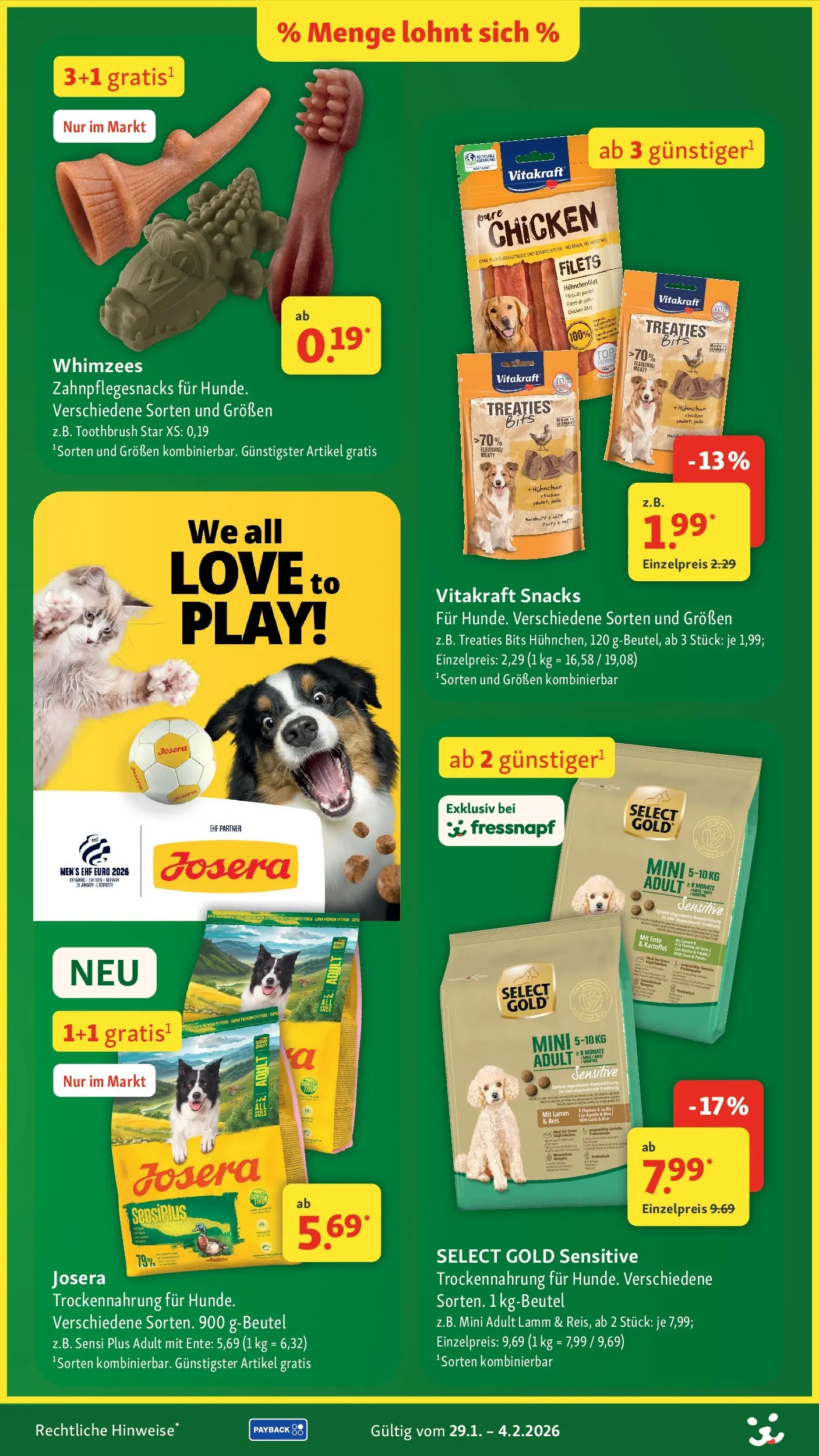 Fressnapf - Fressnapf: Liebe hat vier Pfoten (ab 28.01.2026) zum Blättern | Seite: 7 | Produkte: Hahnchen, Reis, Ente