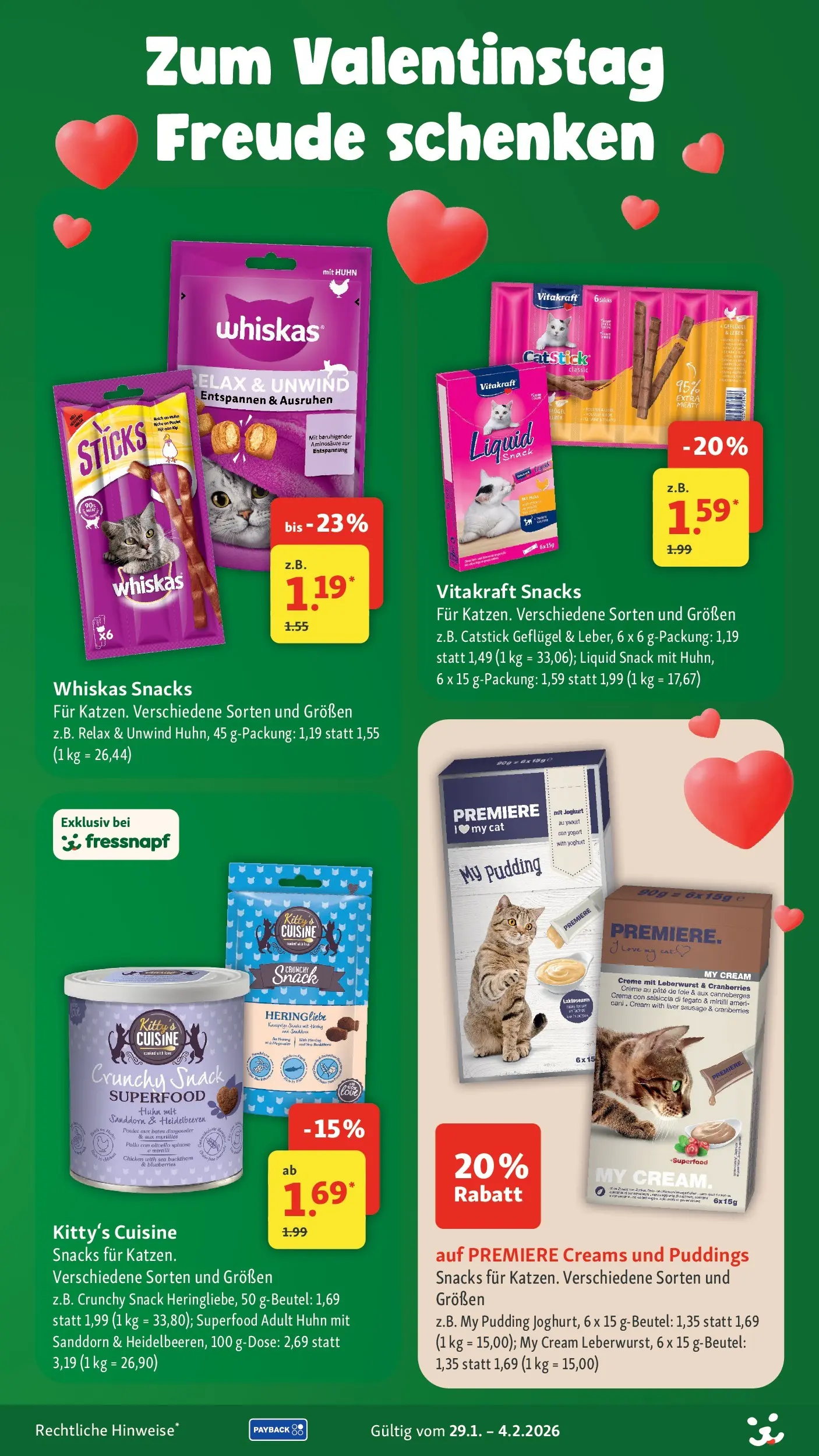 Fressnapf - Fressnapf: Liebe hat vier Pfoten (ab 28.01.2026) zum Blättern | Seite: 17 | Produkte: Joghurt, Pudding, Heidelbeeren, Whiskas