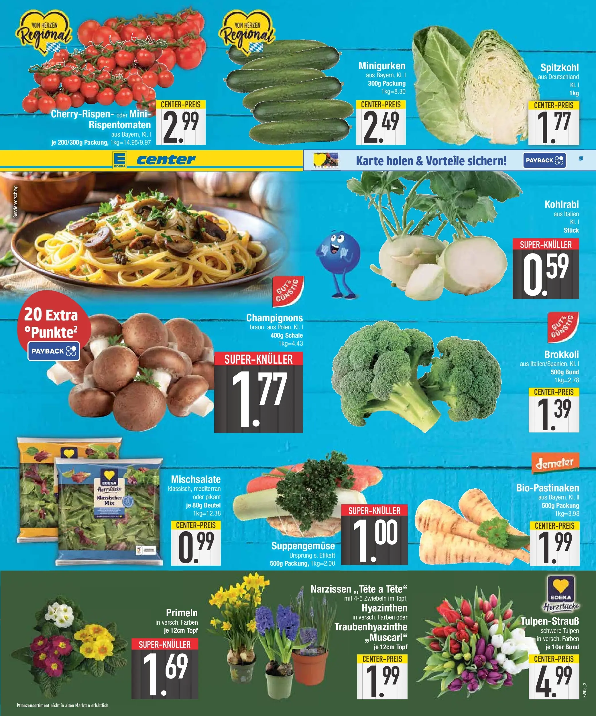 Edeka prospekt Traunstein	 (ab 26.01.2026) » Angebote Online | Seite: 3 | Produkte: Kohlrabi, Champignons, Zwiebeln, Brokkoli
