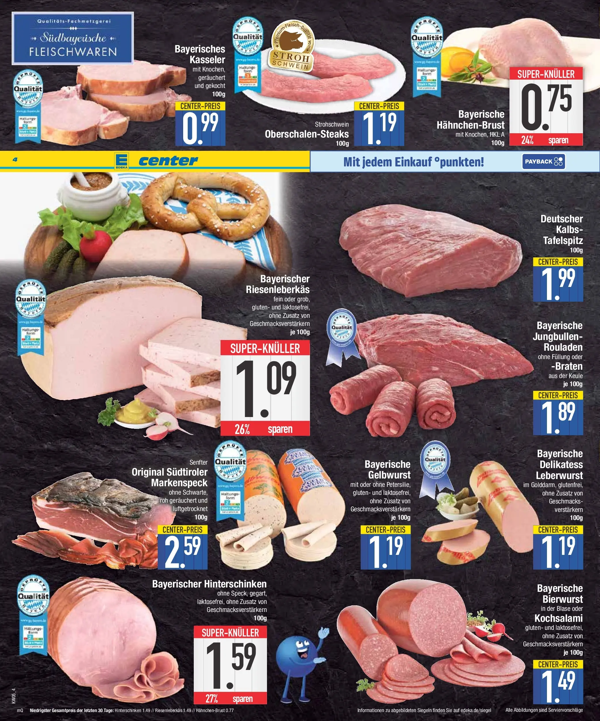 Edeka prospekt Traunstein	 (ab 26.01.2026) » Angebote Online | Seite: 4 | Produkte: Tafelspitz, Steak, Hahnchenbrust
