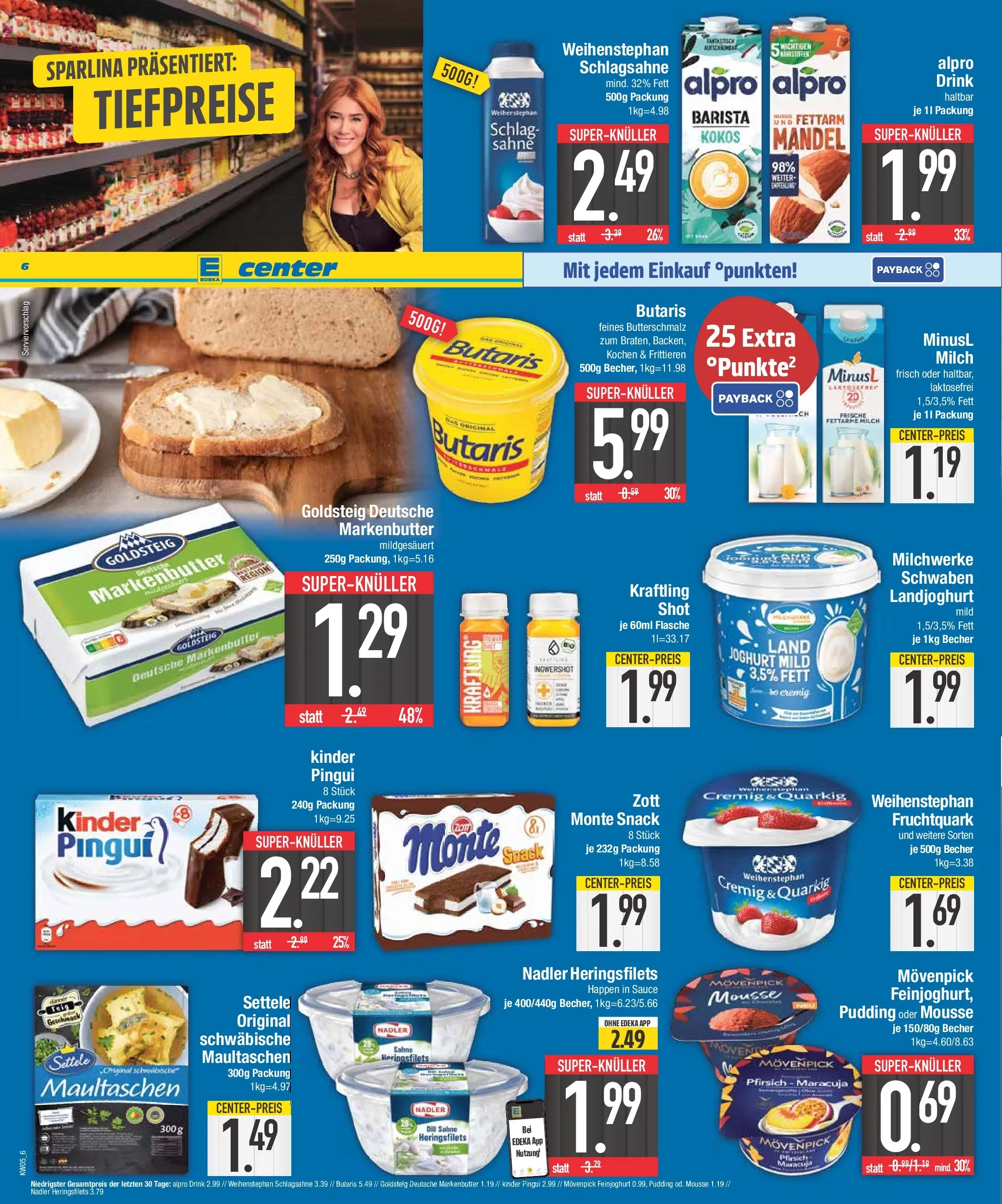 Edeka prospekt Traunstein	 (ab 26.01.2026) » Angebote Online | Seite: 6 | Produkte: Butterschmalz, Quark, Pudding, Sahne