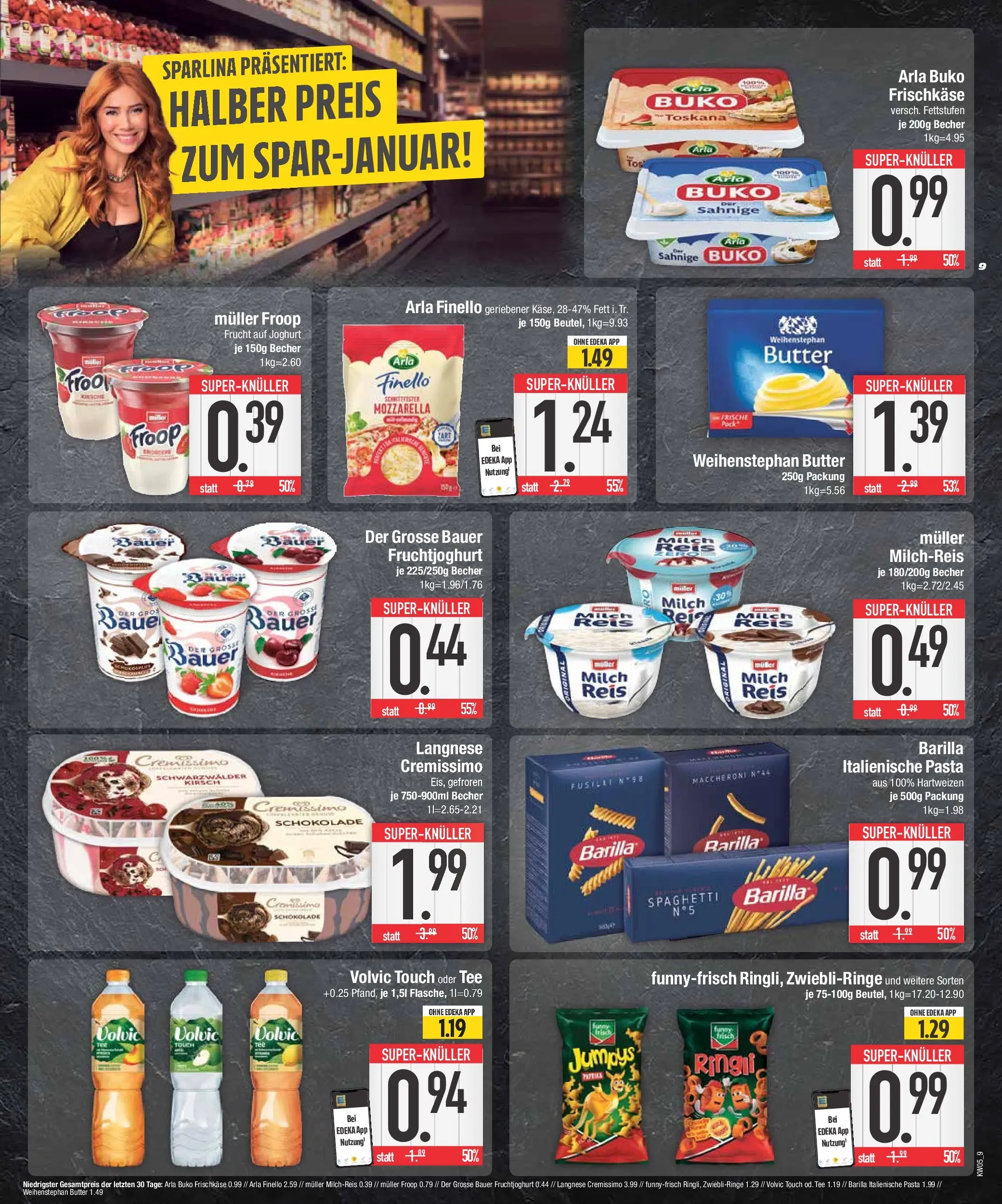 Edeka prospekt Traunstein	 (ab 26.01.2026) » Angebote Online | Seite: 9 | Produkte: Milch, Joghurt, Reis, Tee