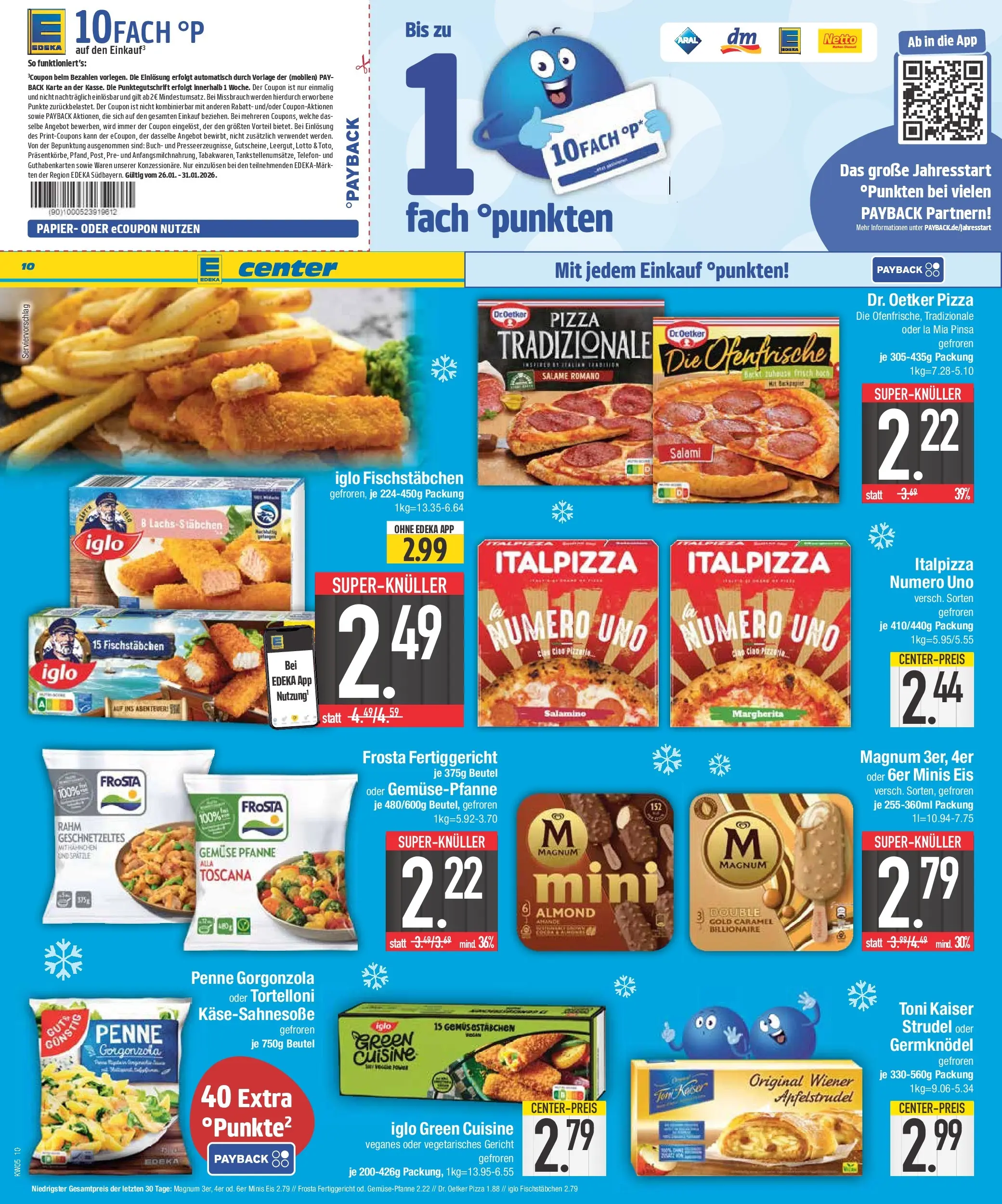 Edeka prospekt Traunstein	 (ab 26.01.2026) » Angebote Online | Seite: 10 | Produkte: Gemüse, Pizza, Eis, Telefon
