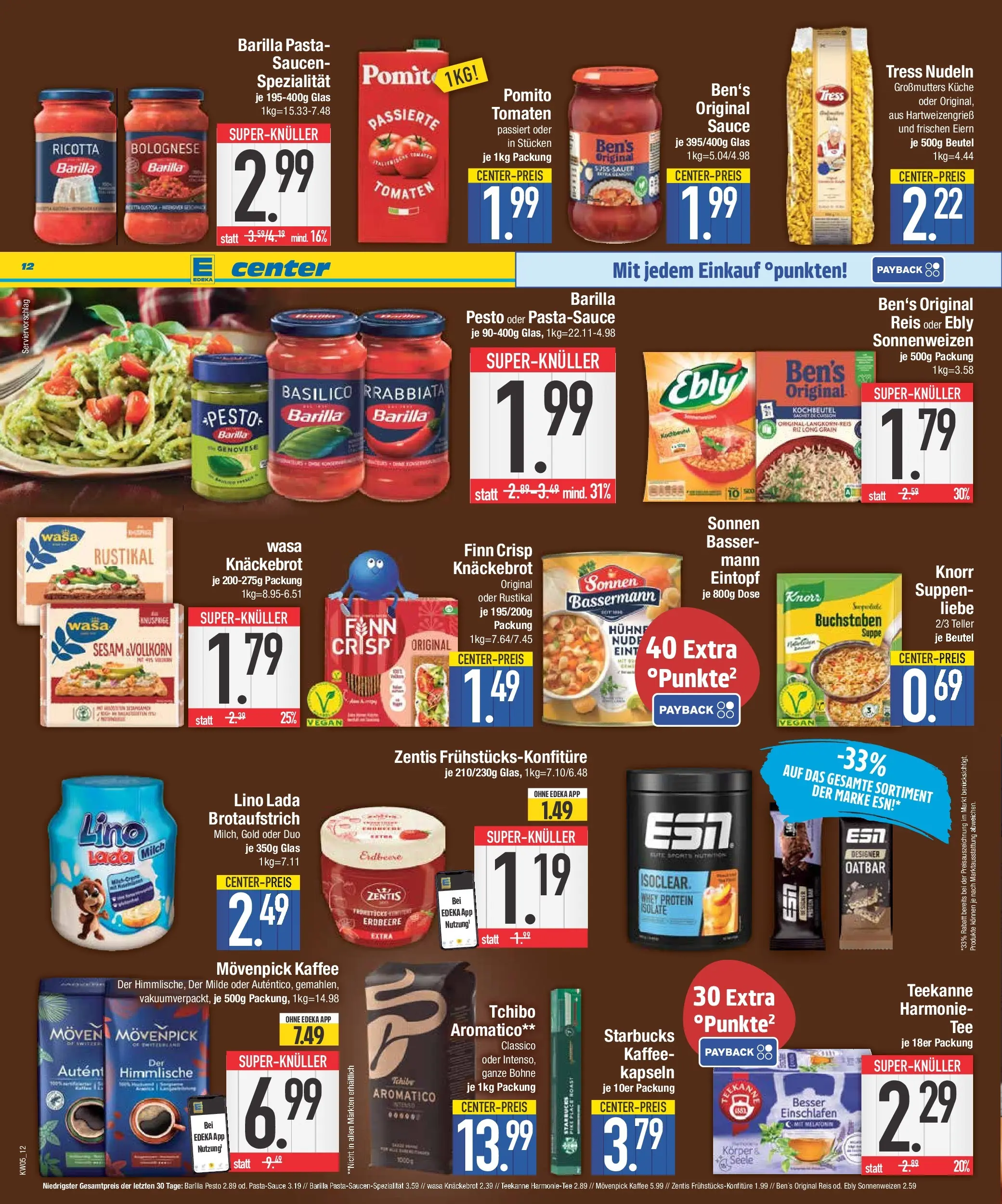 Edeka prospekt Traunstein	 (ab 26.01.2026) » Angebote Online | Seite: 12 | Produkte: Milch, Barilla, Barilla pesto, Küche