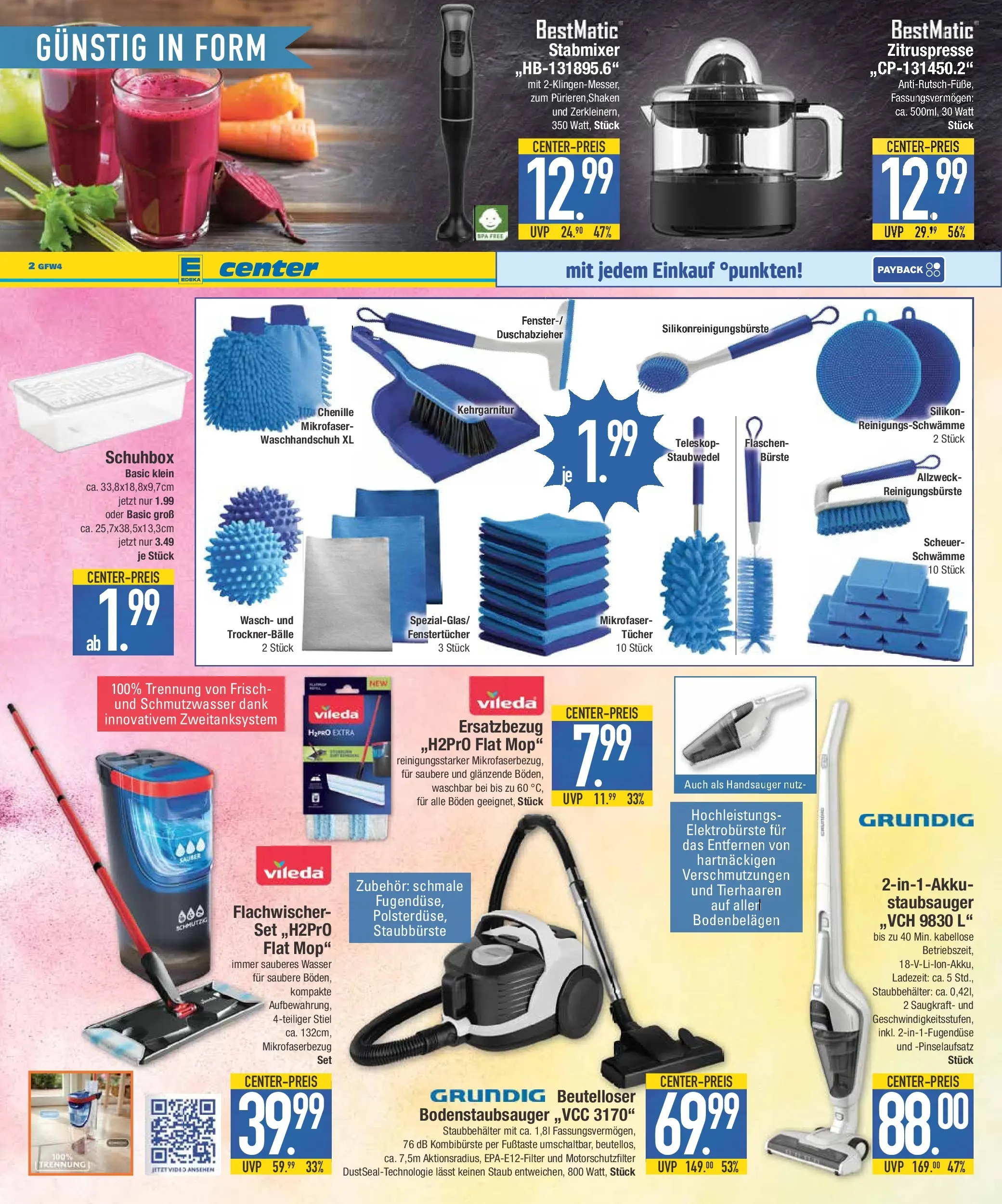 Edeka prospekt Schwabmünchen	 (ab 26.01.2026) » Angebote Online | Seite: 13 | Produkte: Staubsauger, Bürste, Stabmixer, Video