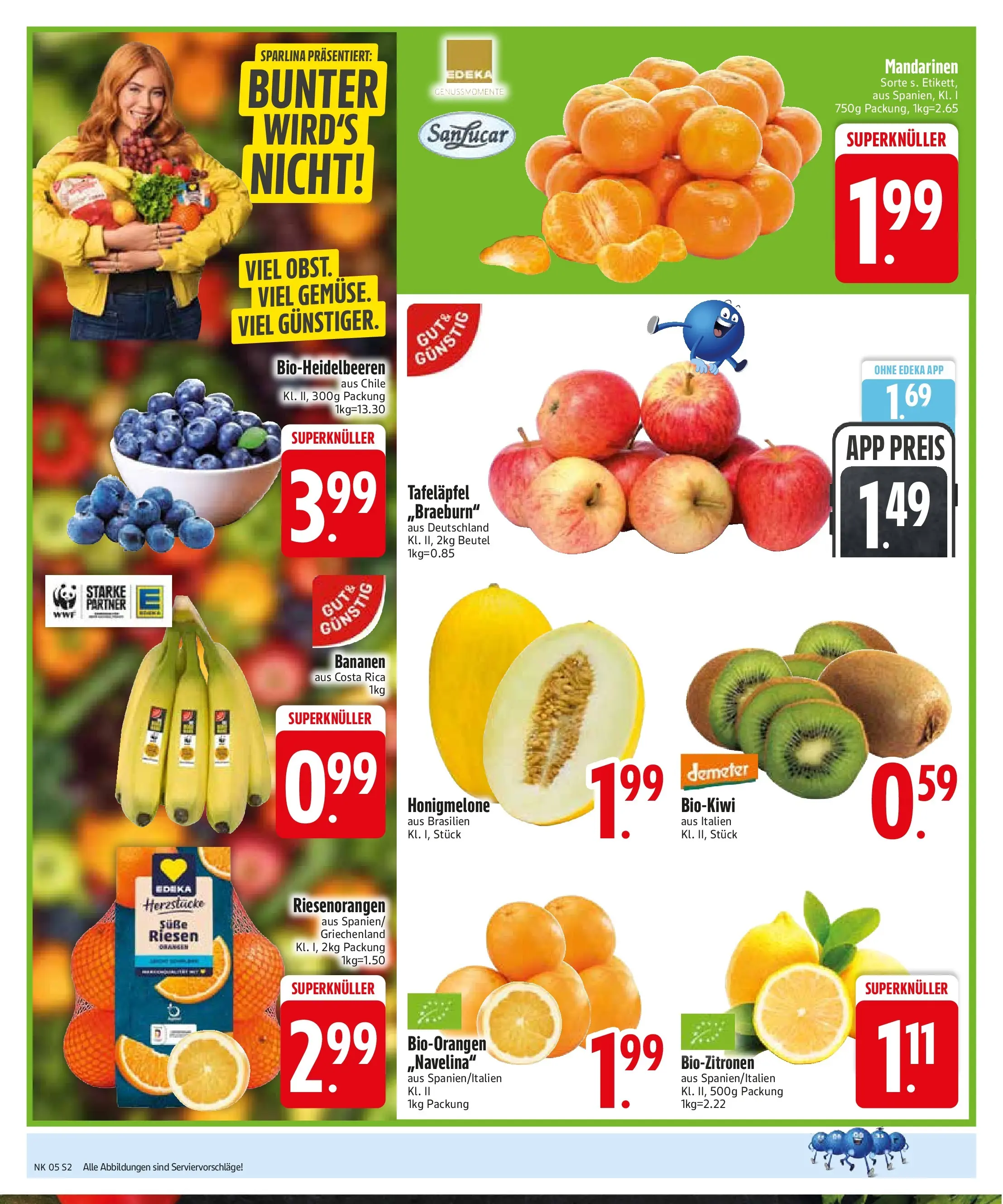 Edeka prospekt Vilsbiburg	 (ab 25.01.2026) » Angebote Online | Seite: 4 | Produkte: Bananen, Mandarinen, Orangen, Kiwi