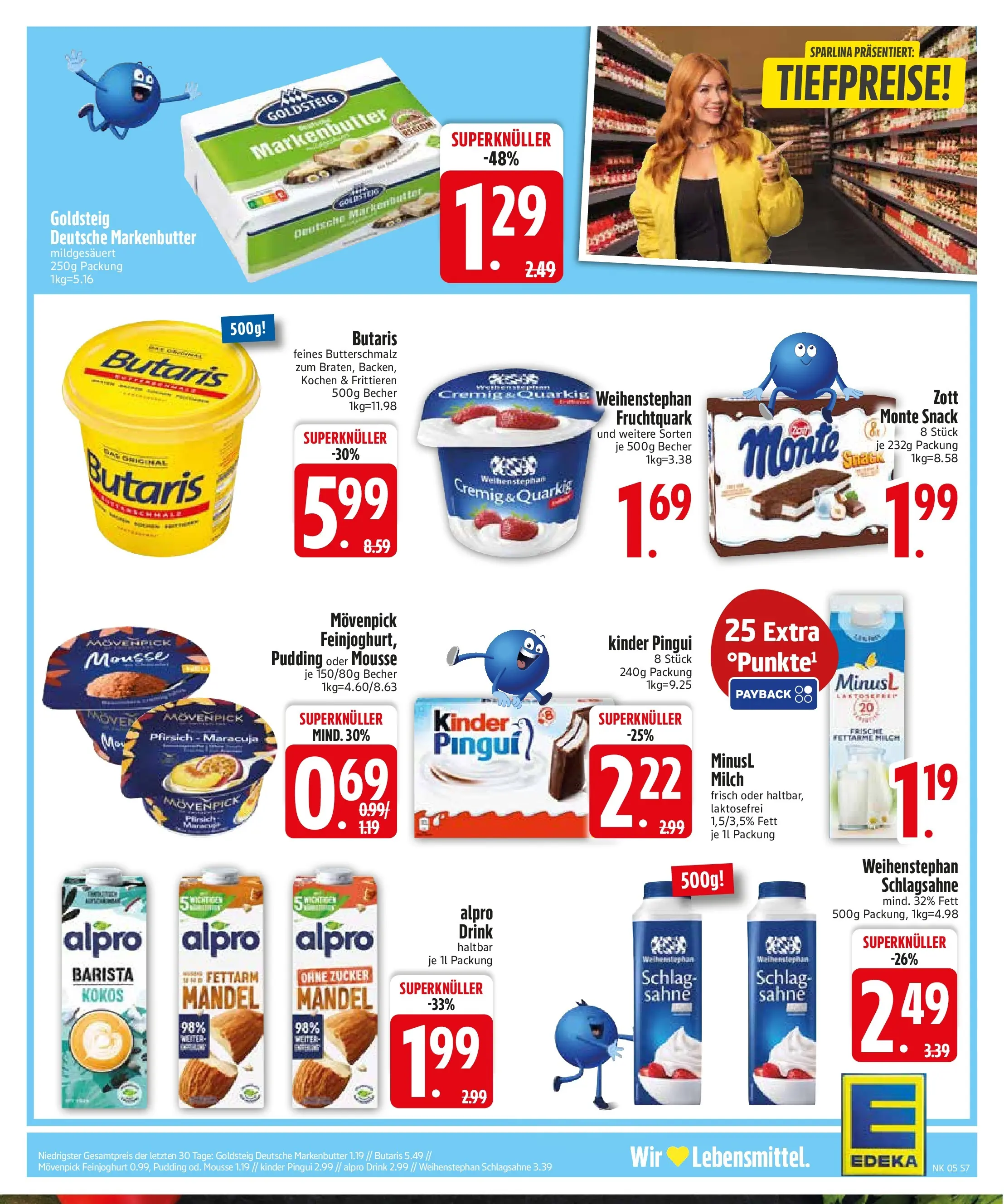 Edeka prospekt Vilsbiburg	 (ab 25.01.2026) » Angebote Online | Seite: 9 | Produkte: Schlagsahne, Pudding, Alpro, Sahne