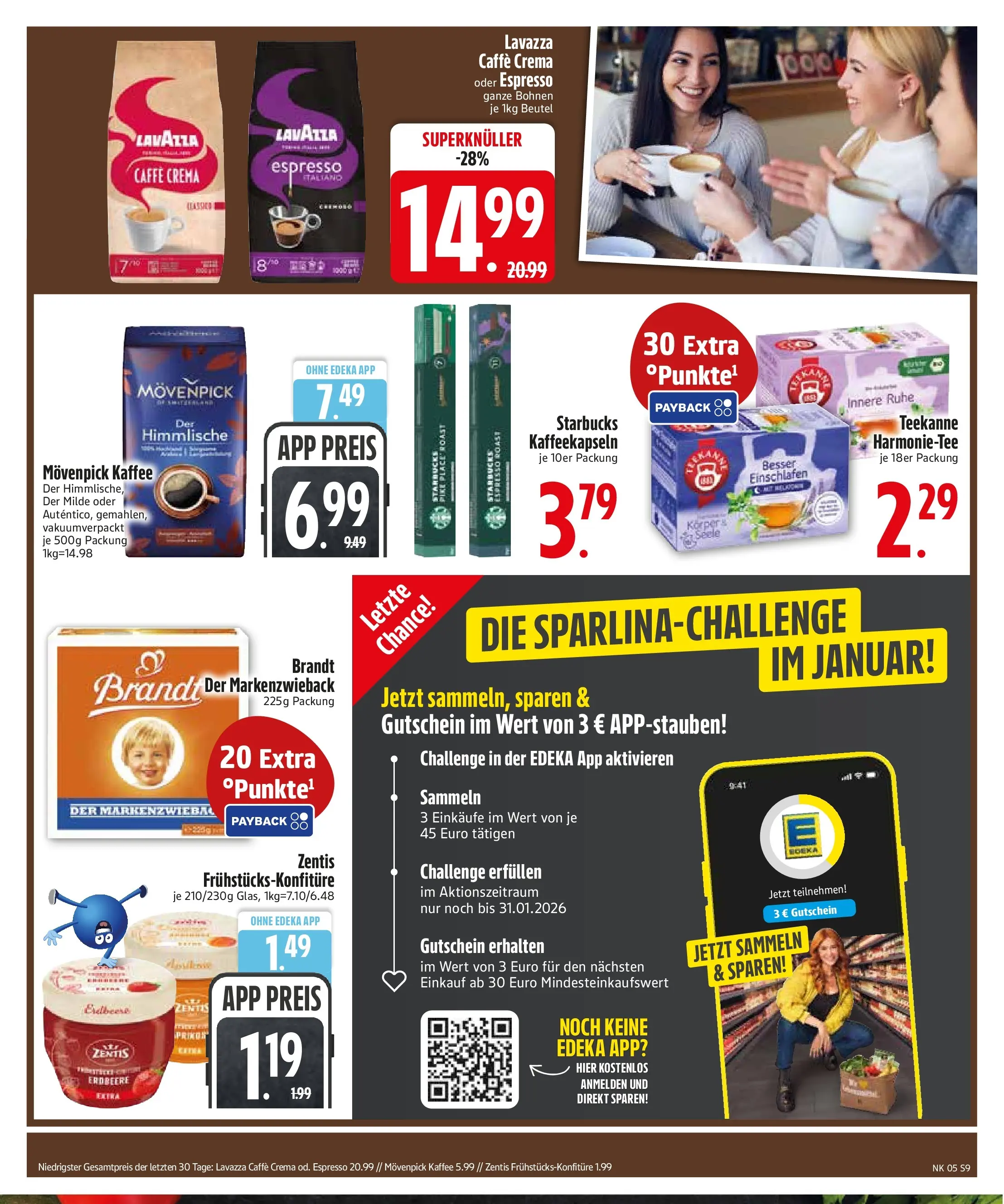 Edeka prospekt Vilsbiburg	 (ab 25.01.2026) » Angebote Online | Seite: 11 | Produkte: Lavazza, Starbucks, Movenpick kaffee, Teekanne