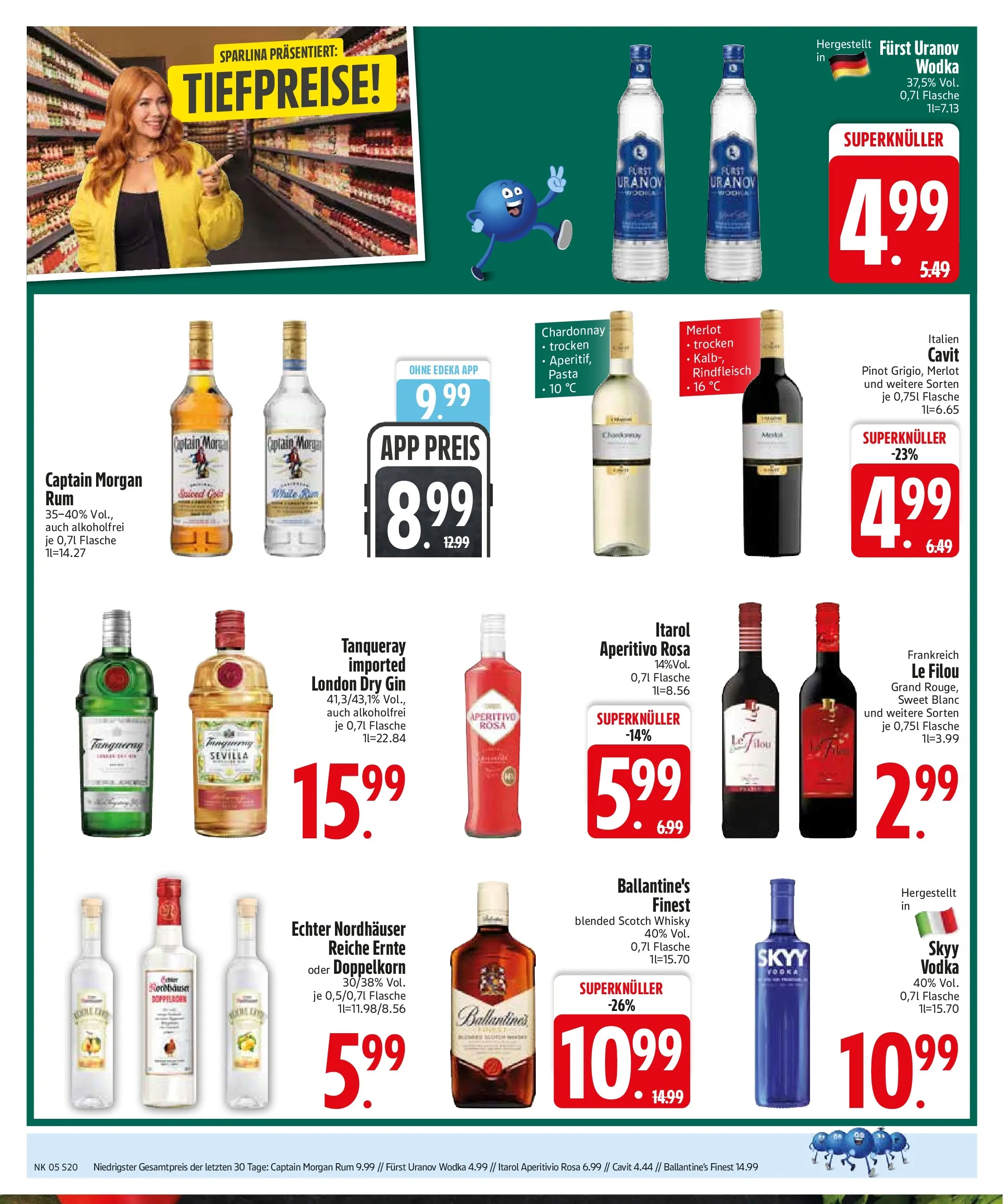 Edeka prospekt Vilsbiburg	 (ab 25.01.2026) » Angebote Online | Seite: 22 | Produkte: Captain morgan, Pasta, Rindfleisch, Wodka