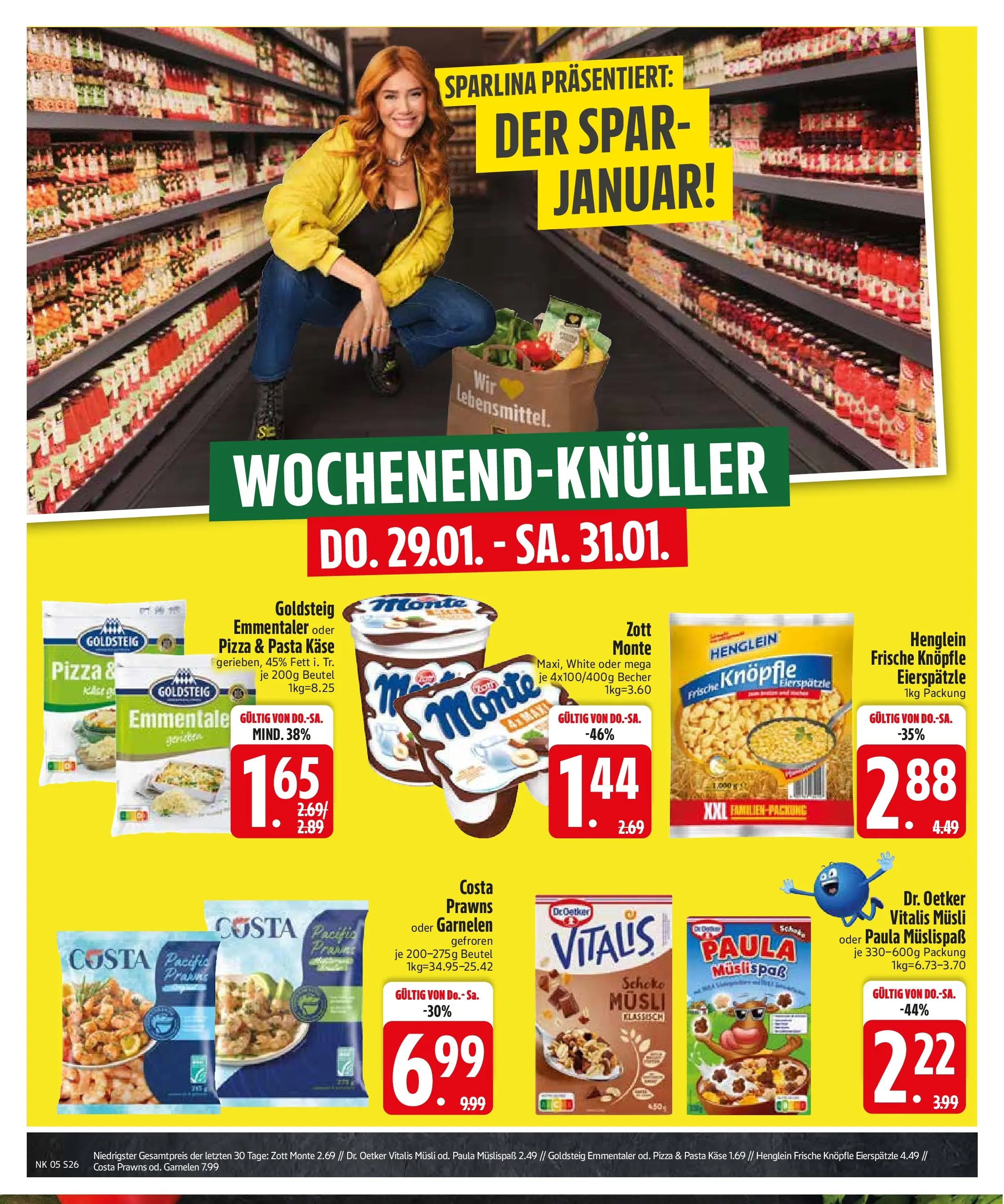 Edeka prospekt Vilsbiburg	 (ab 25.01.2026) » Angebote Online | Seite: 28 | Produkte: Musli, Käse, Garnelen, Pasta