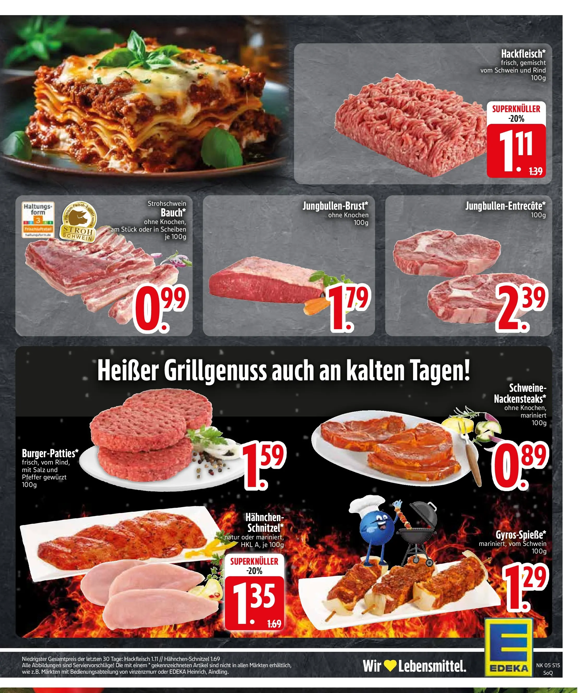 Edeka prospekt Inning/Ammersee	 (ab 26.01.2026) » Angebote Online | Seite: 17 | Produkte: Hahnchen, Tisch, Burger, Pfeffer