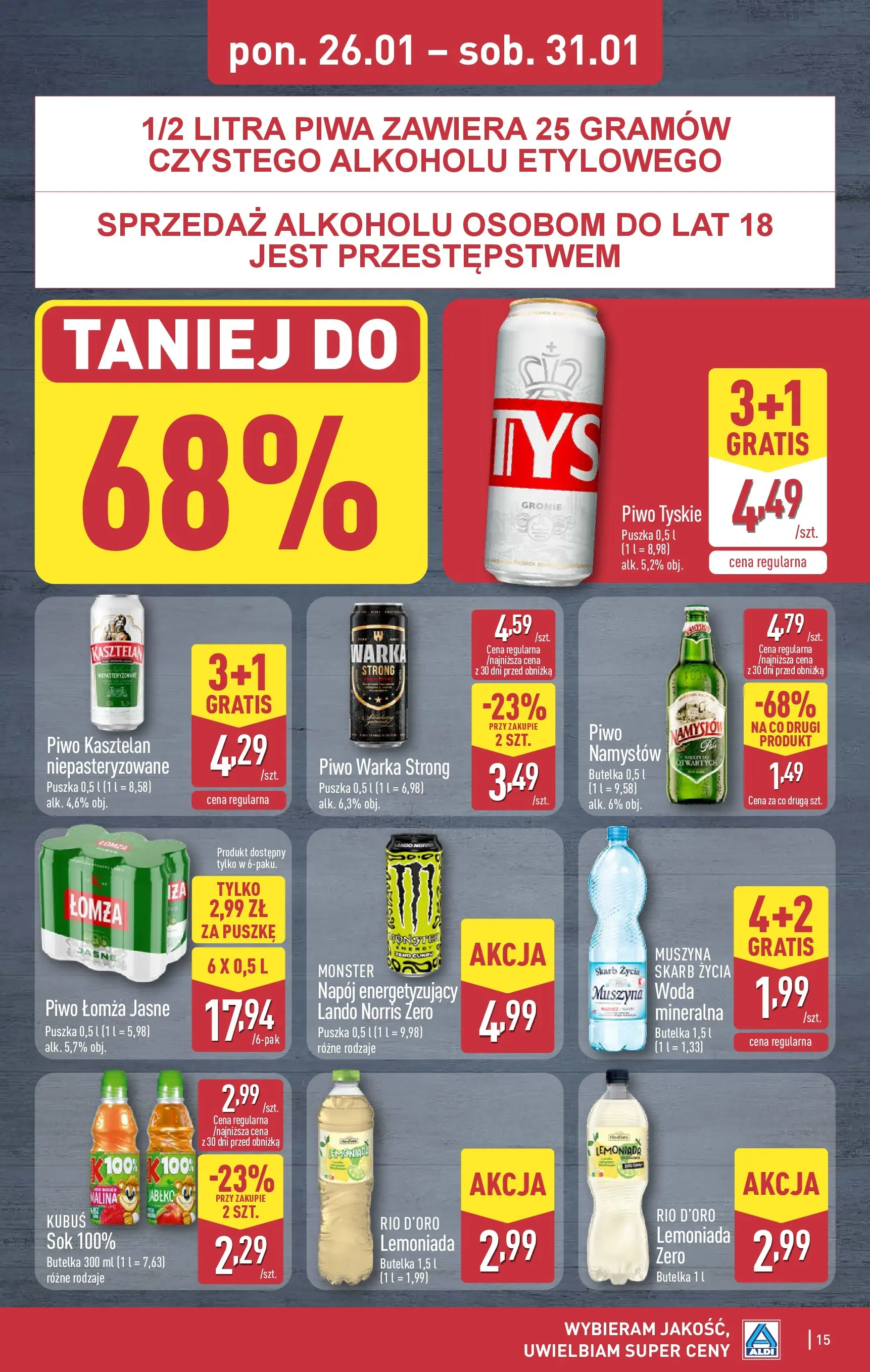 Aldi Gazetka od 26.01.2026 - Ulotka PDF, promocje | Strona: 15