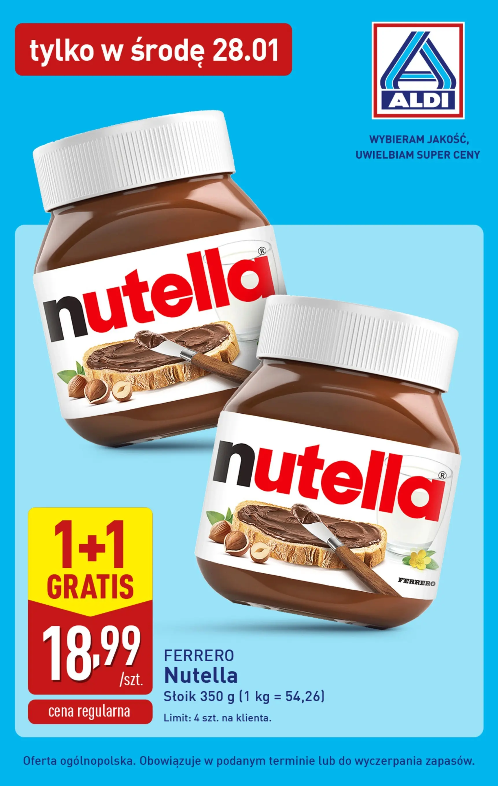 Aldi - Super środa 28.01 w ALDI! od 27.01.2026 - Ulotka PDF, promocje | Strona: 3 | Produkty: Nutella