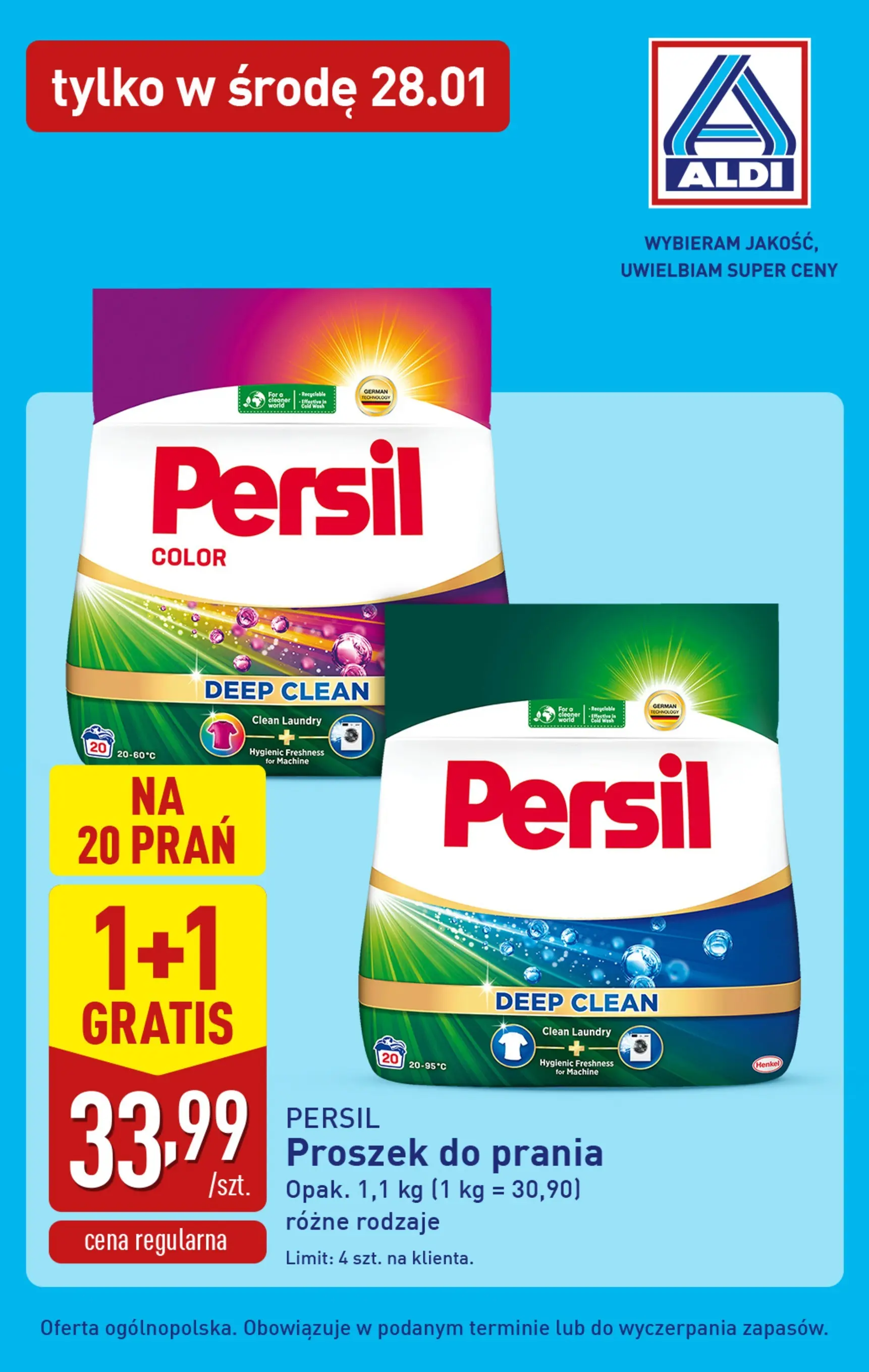 Aldi - Super środa 28.01 w ALDI! od 27.01.2026 - Ulotka PDF, promocje | Strona: 4 | Produkty: Persil, Proszek do prania