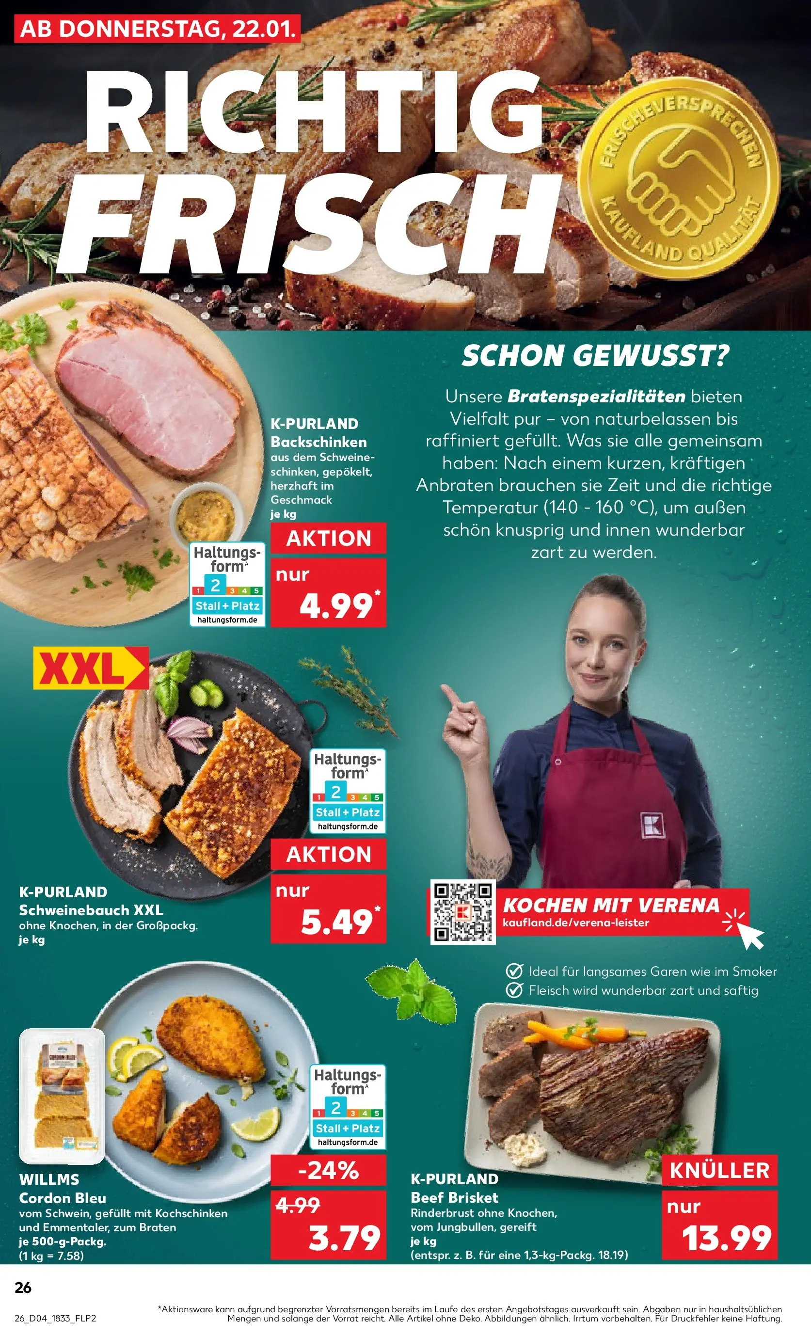 Prospekt Kaufland ab 26.01.2026 » Angebote Online zum Blättern | Seite: 26 | Produkte: Schweinebauch, Fleisch