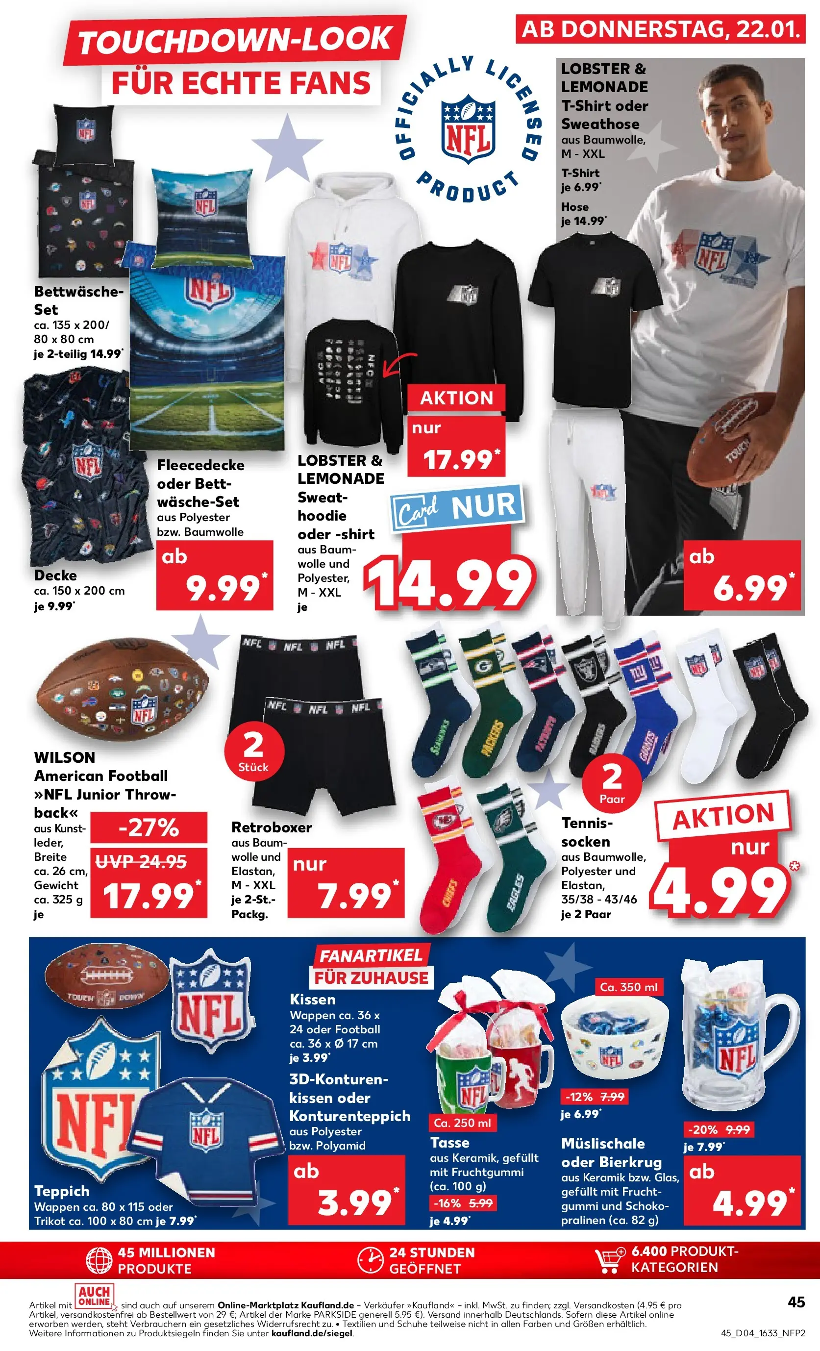 Prospekt Kaufland ab 25.01.2026 » Angebote Online zum Blättern | Seite: 45 | Produkte: Gewicht, Decke, Hoodie, Socken